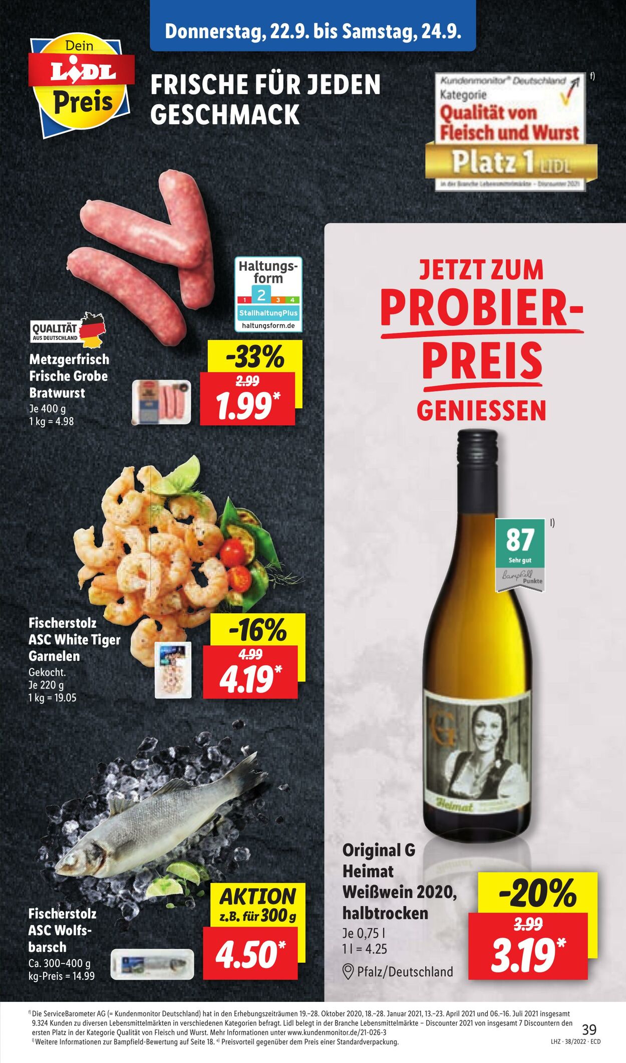 Prospekt Lidl 19.09.2022 - 24.09.2022