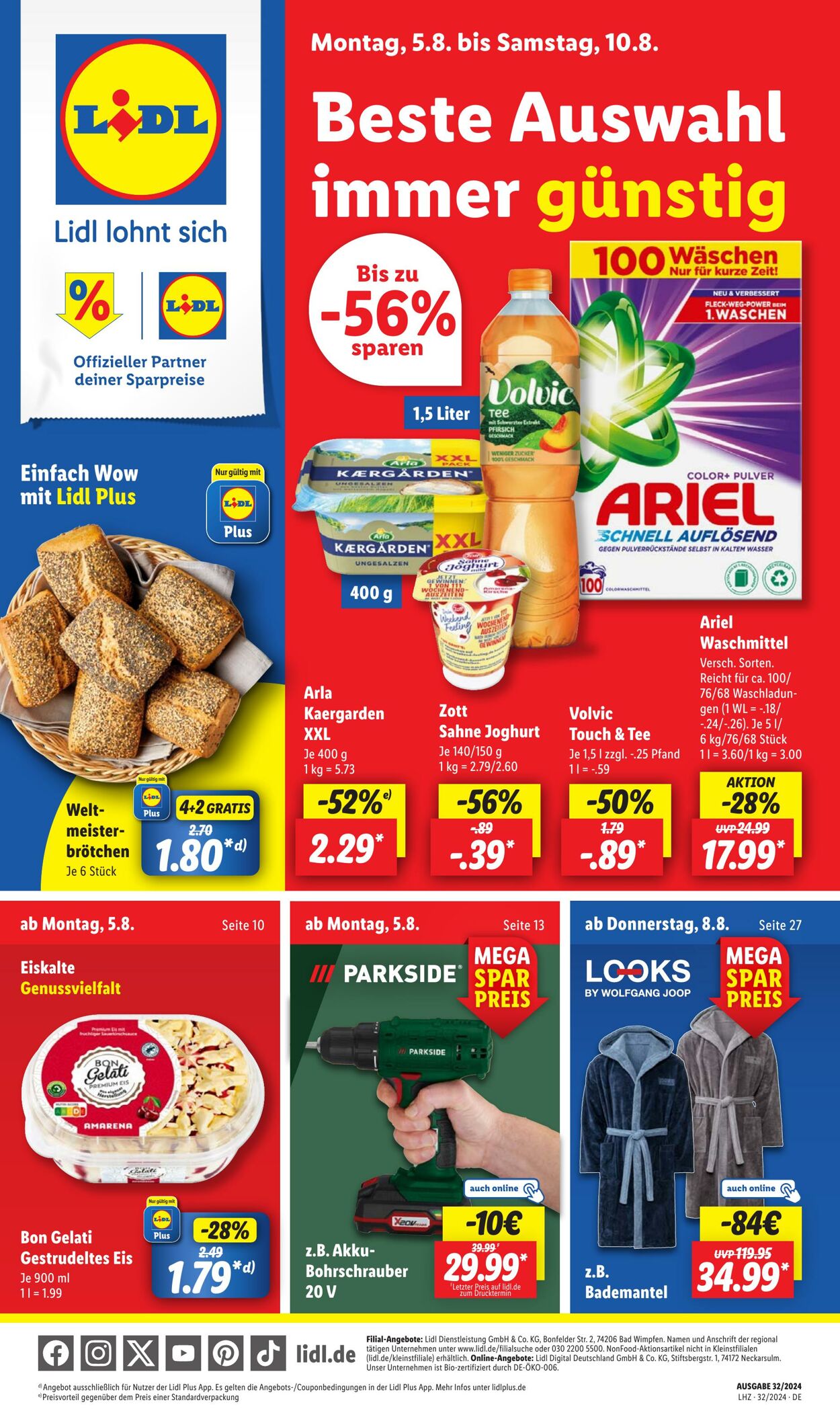 Prospekt Lidl 05.08.2024 - 10.08.2024