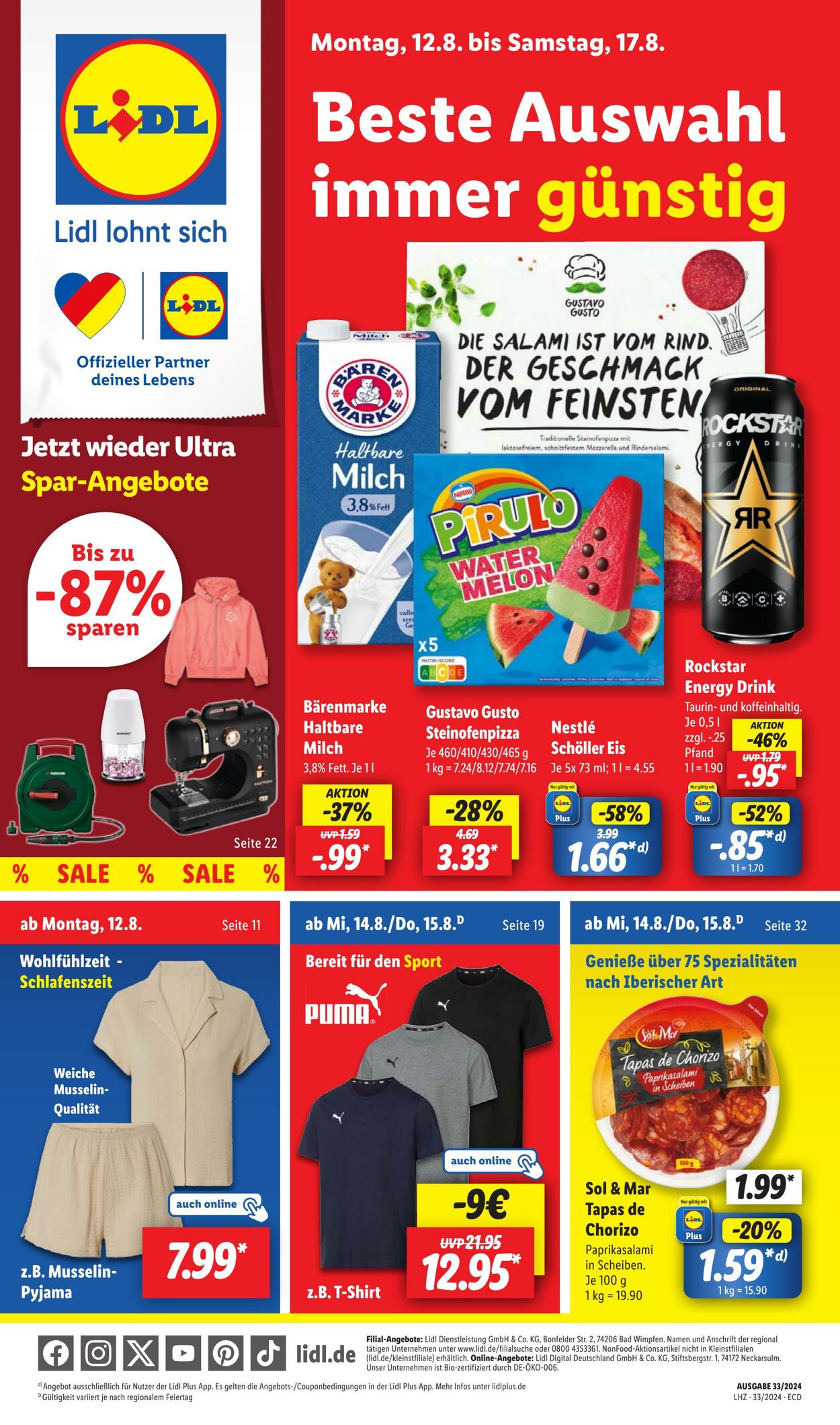 Prospekt Lidl 12.08.2024 - 17.08.2024