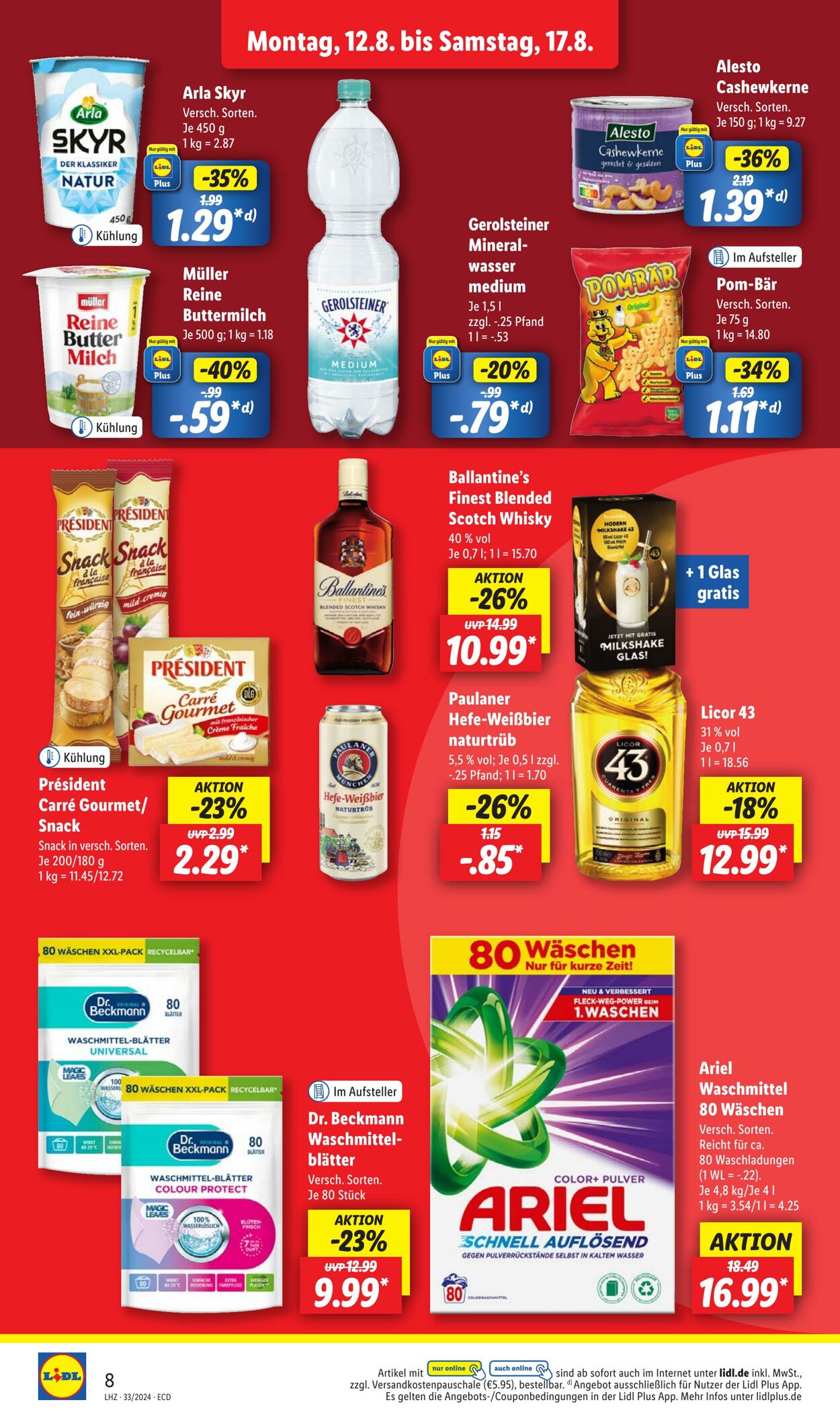 Prospekt Lidl 12.08.2024 - 17.08.2024