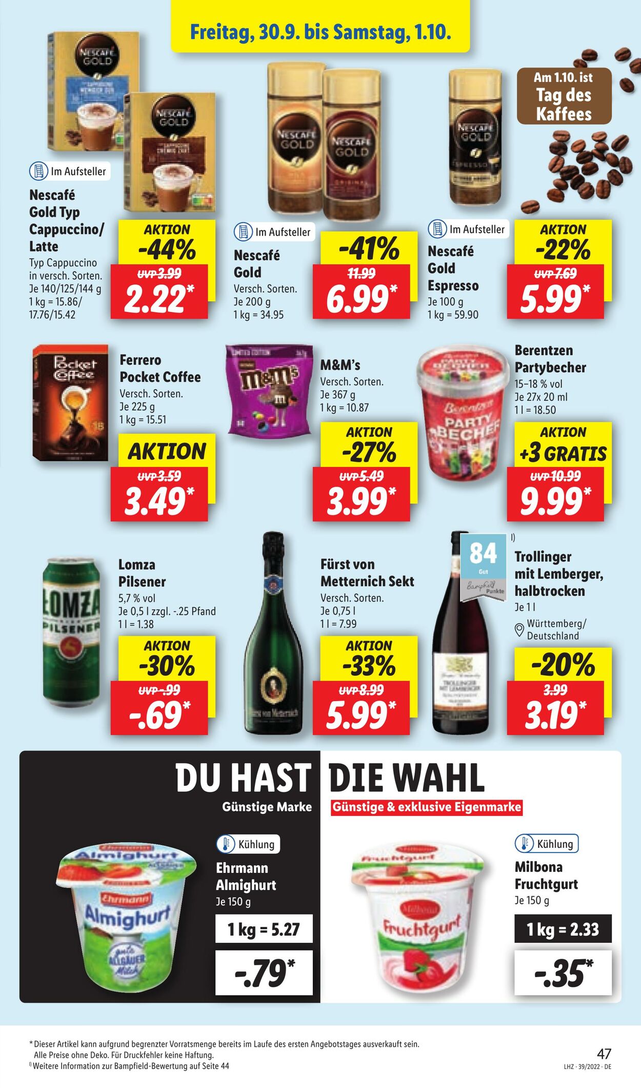 Prospekt Lidl 26.09.2022 - 01.10.2022