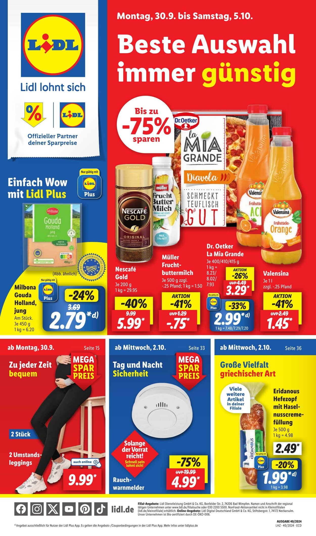 Prospekt Lidl 30.09.2024 - 05.10.2024