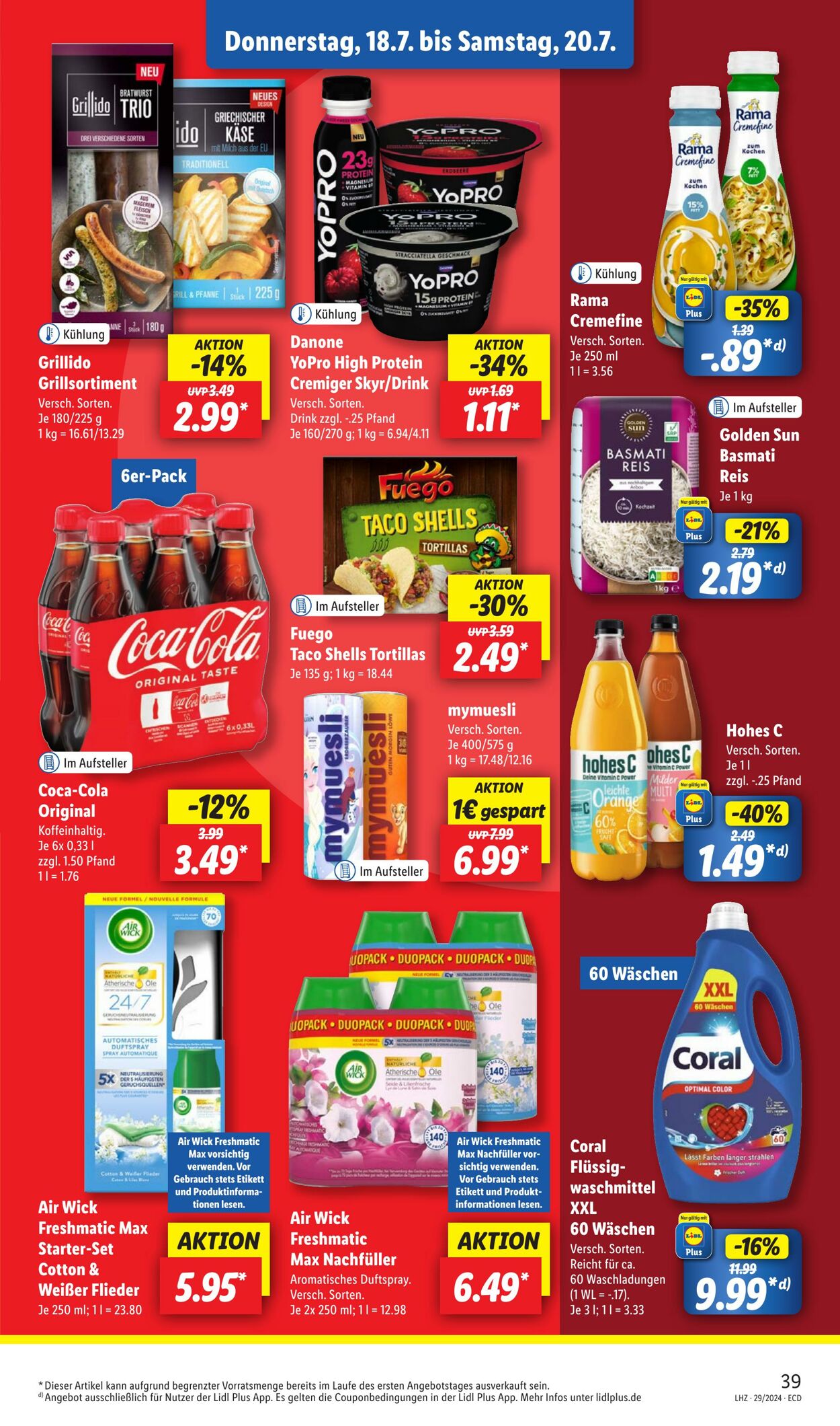 Prospekt Lidl 15.07.2024 - 20.07.2024