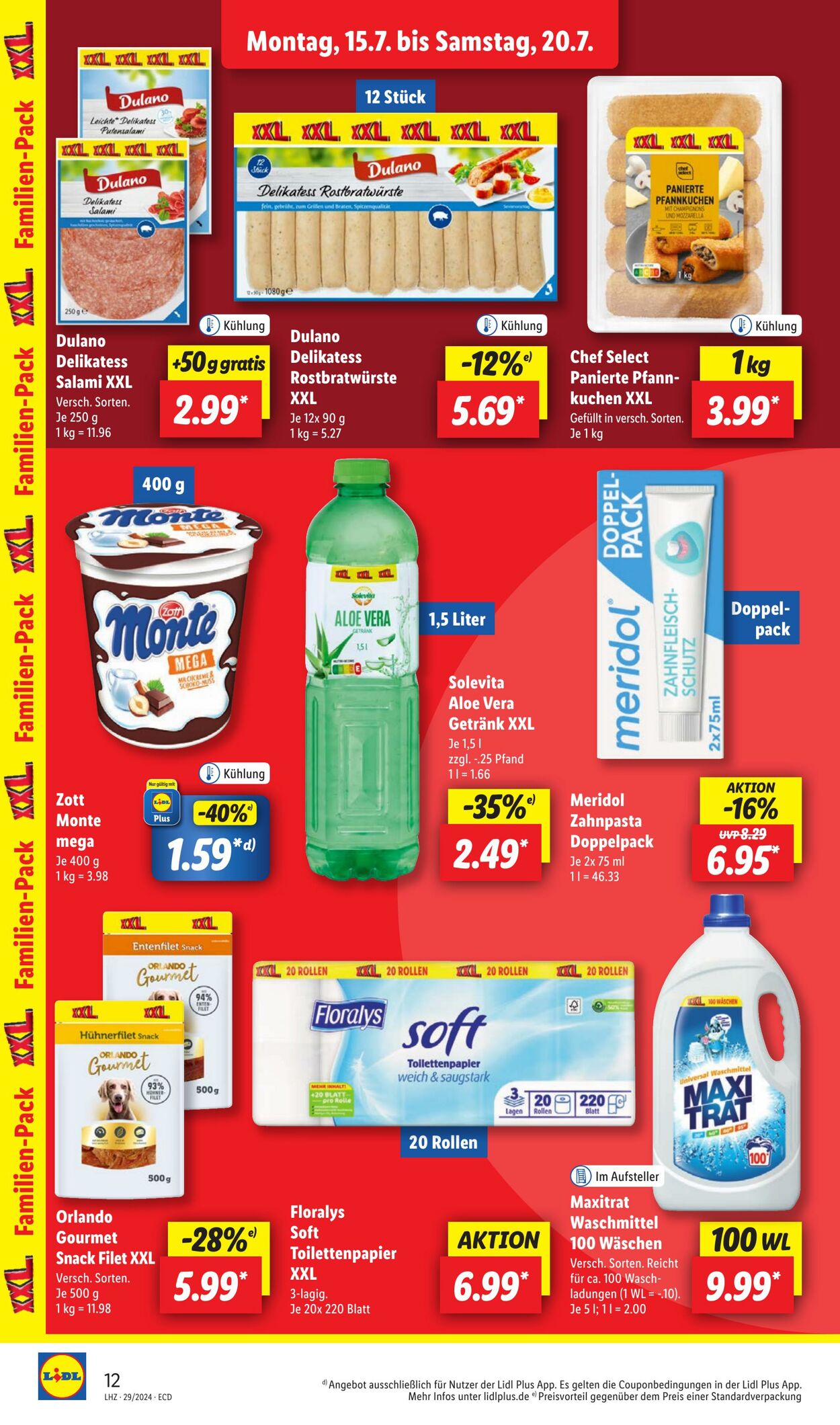 Prospekt Lidl 15.07.2024 - 20.07.2024