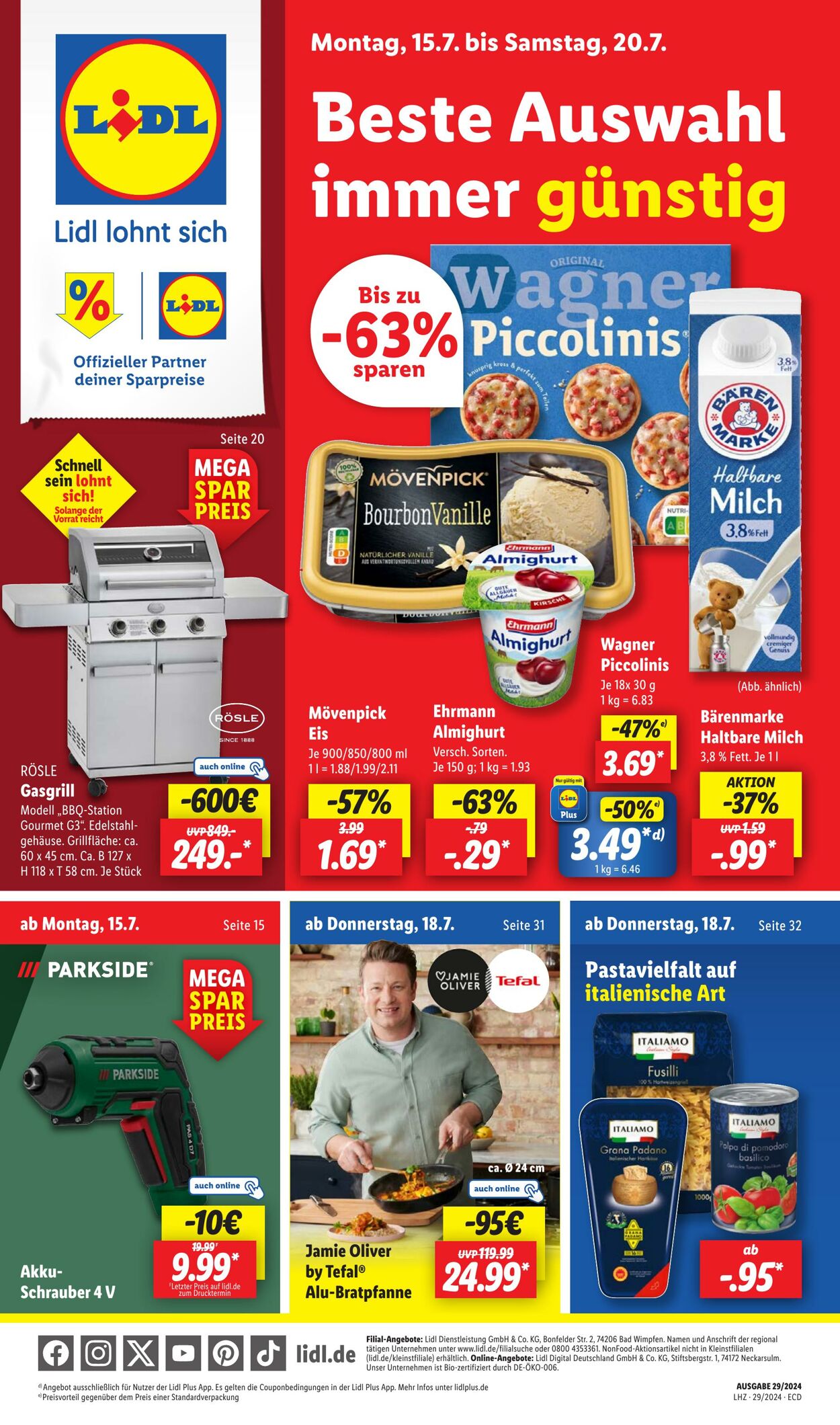 Prospekt Lidl 15.07.2024 - 20.07.2024