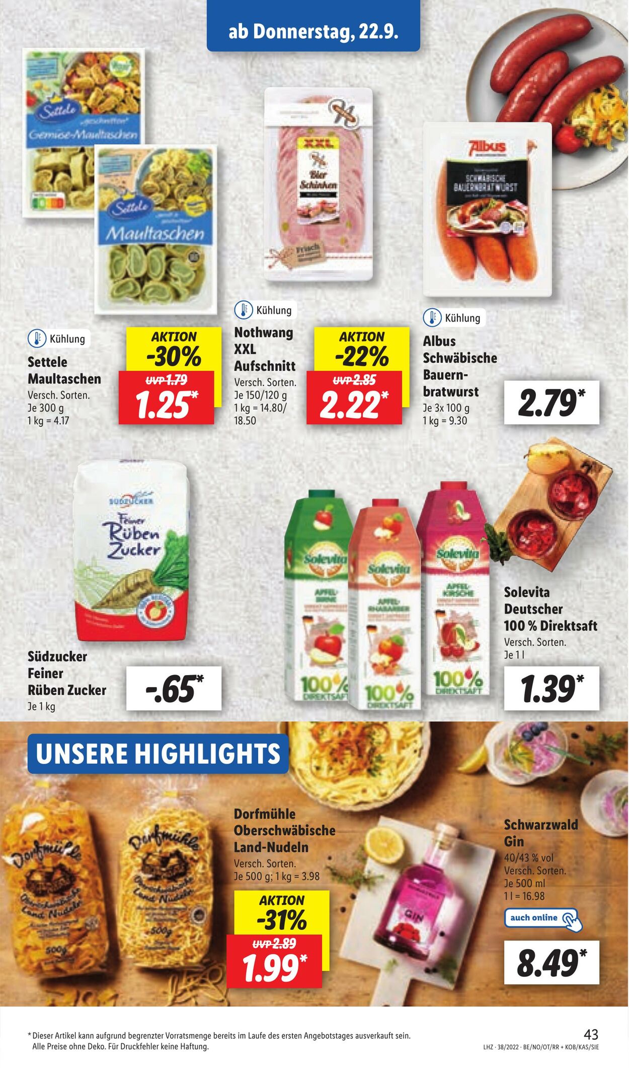 Prospekt Lidl 19.09.2022 - 24.09.2022