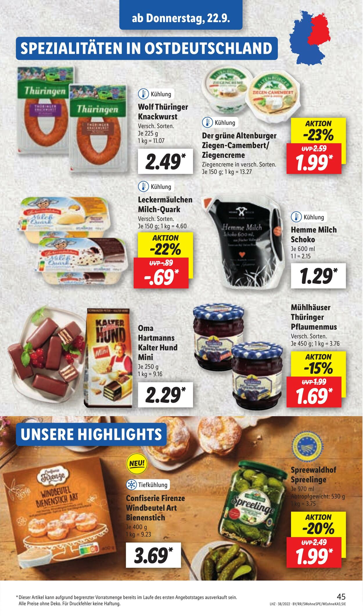 Prospekt Lidl 19.09.2022 - 24.09.2022