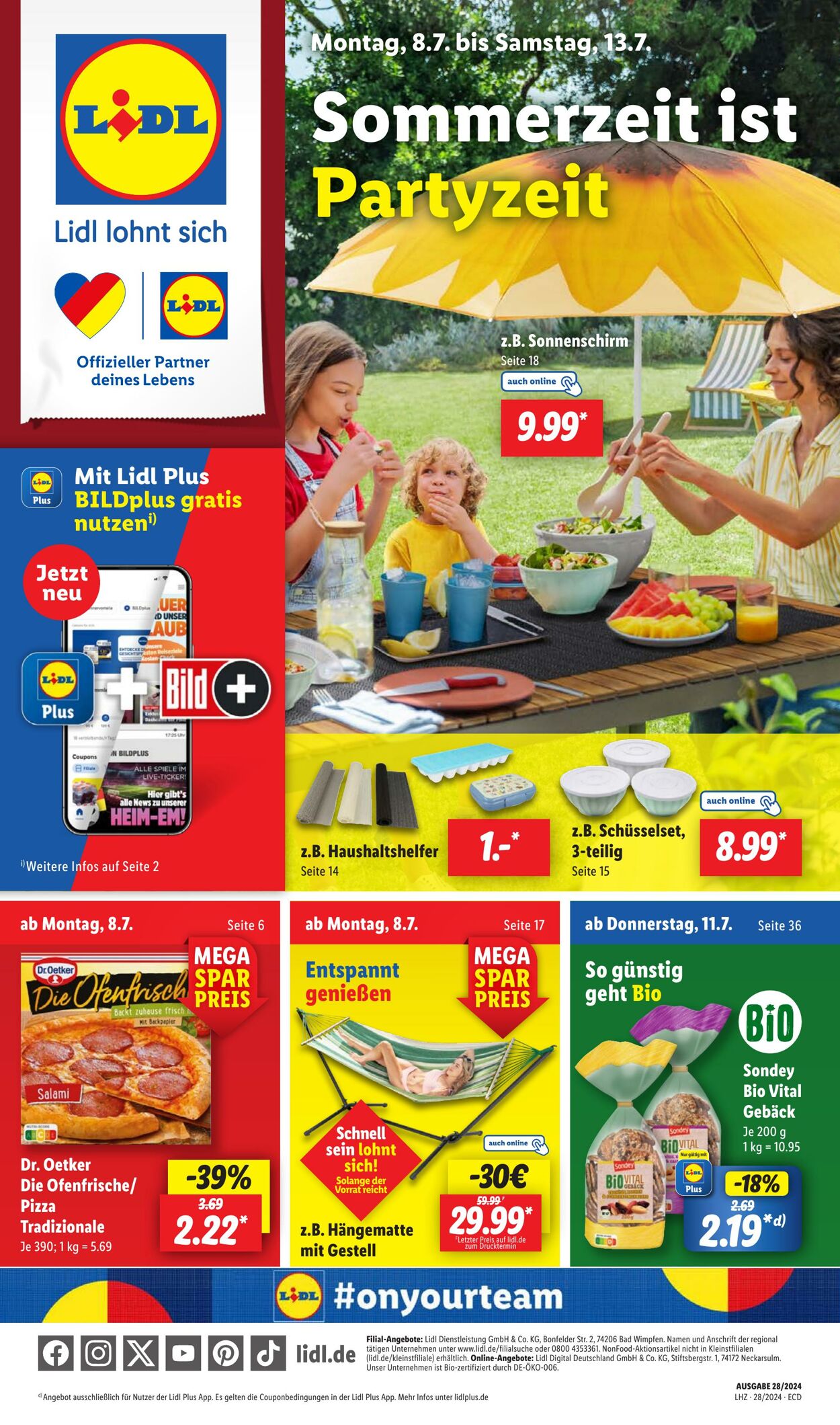 Prospekt Lidl 08.07.2024 - 13.07.2024