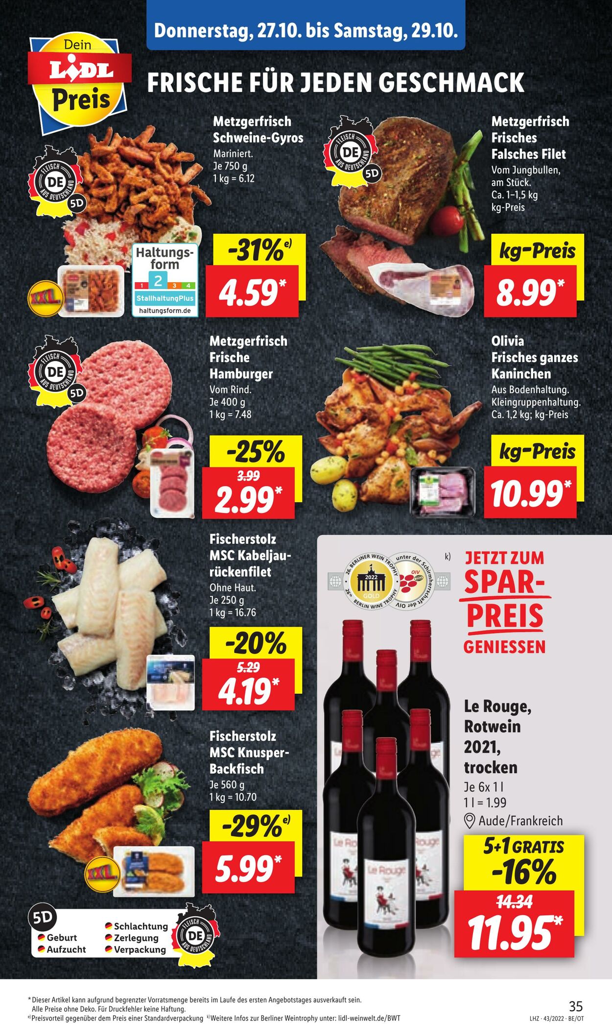 Prospekt Lidl 24.10.2022 - 29.10.2022