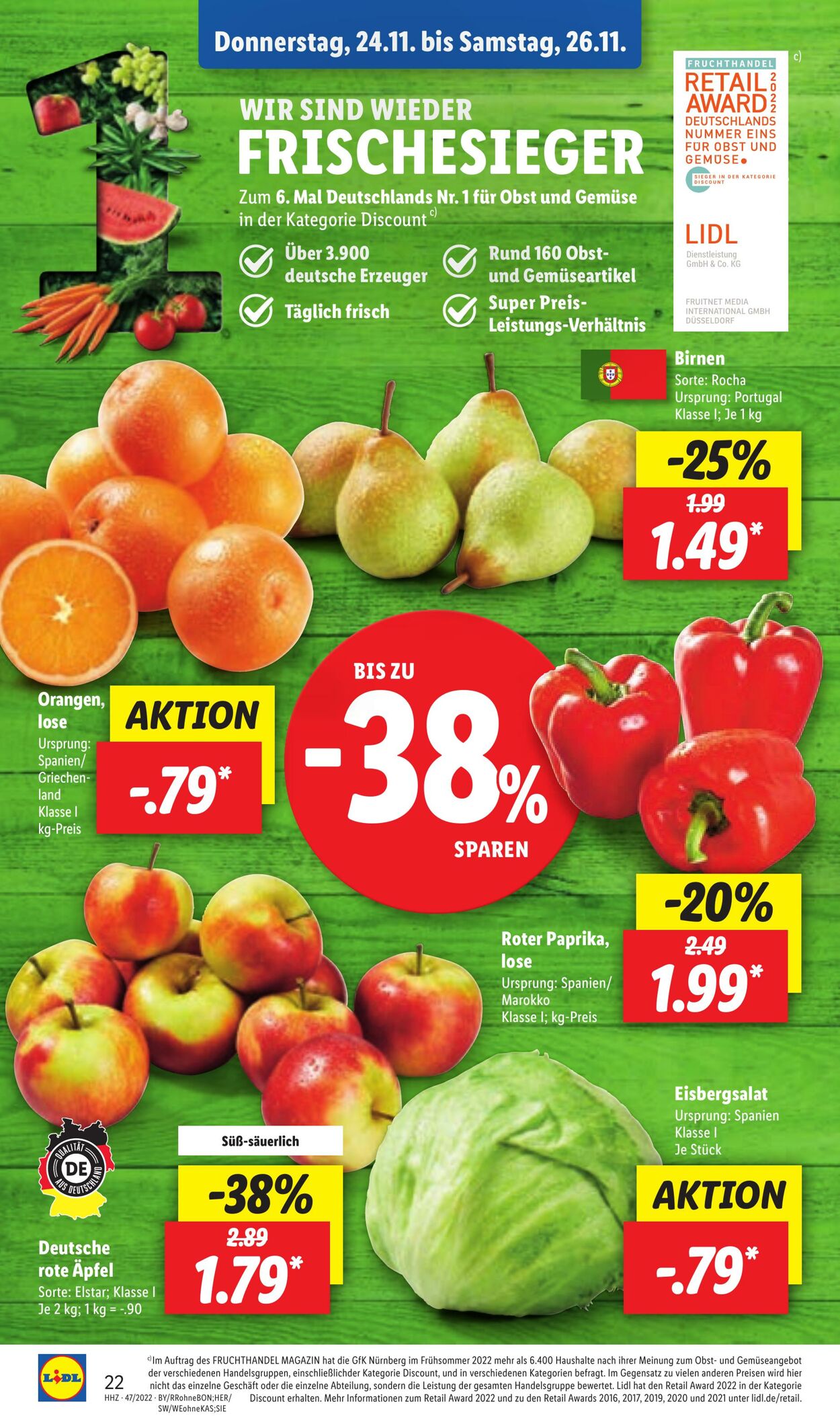 Prospekt Lidl 21.11.2022 - 26.11.2022