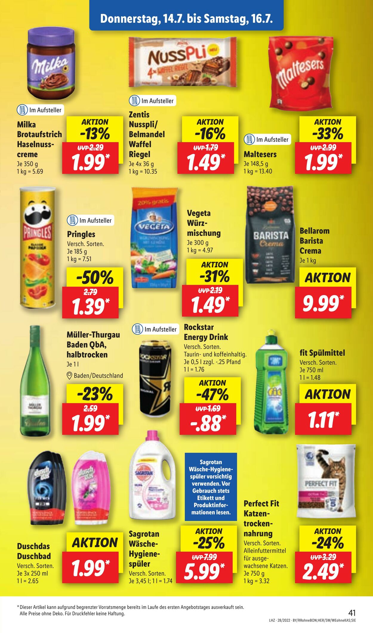 Prospekt Lidl 11.07.2022 - 16.07.2022