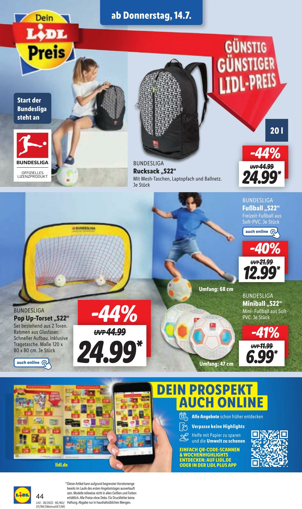 Prospekt Lidl 11.07.2022 - 16.07.2022