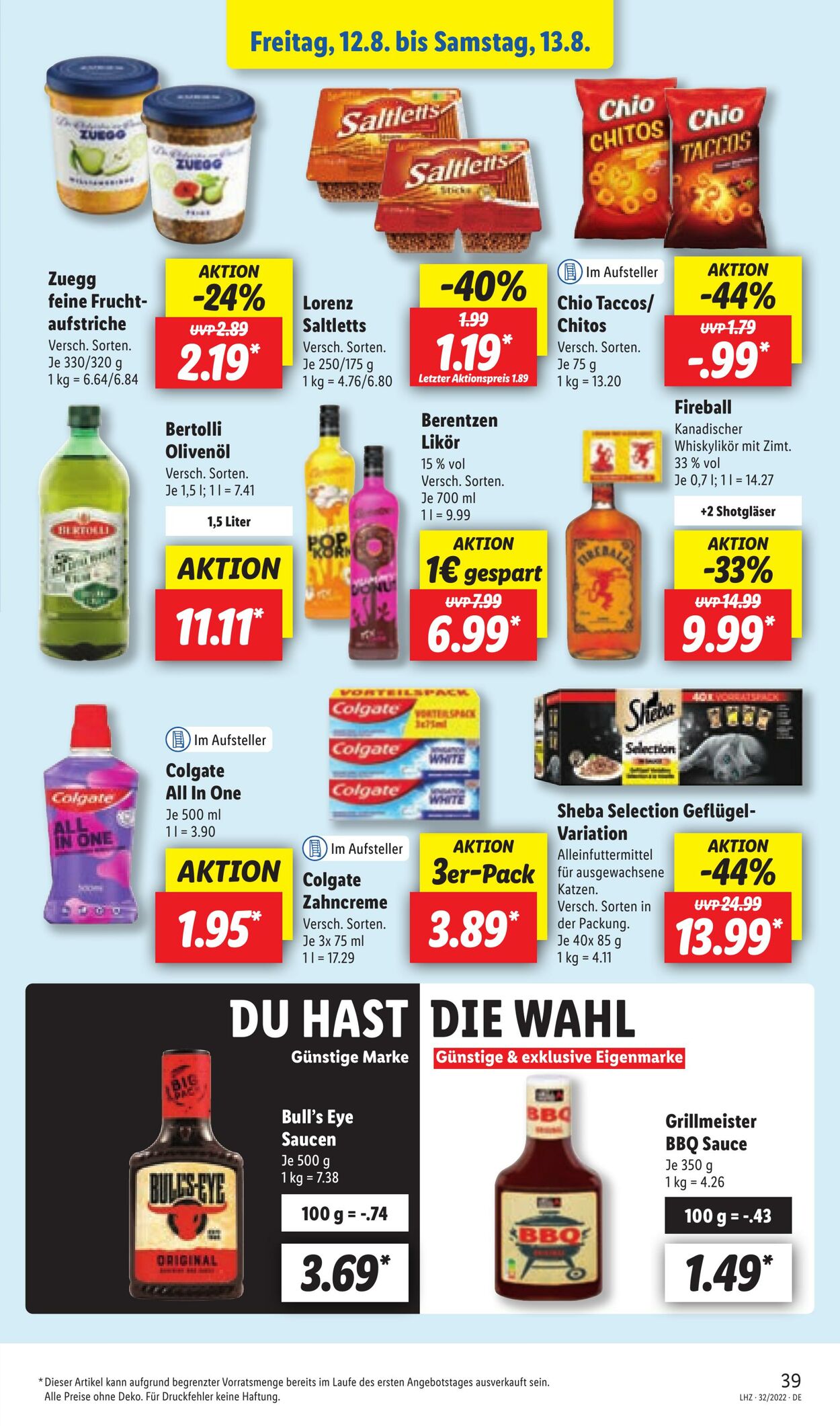 Prospekt Lidl 08.08.2022 - 13.08.2022