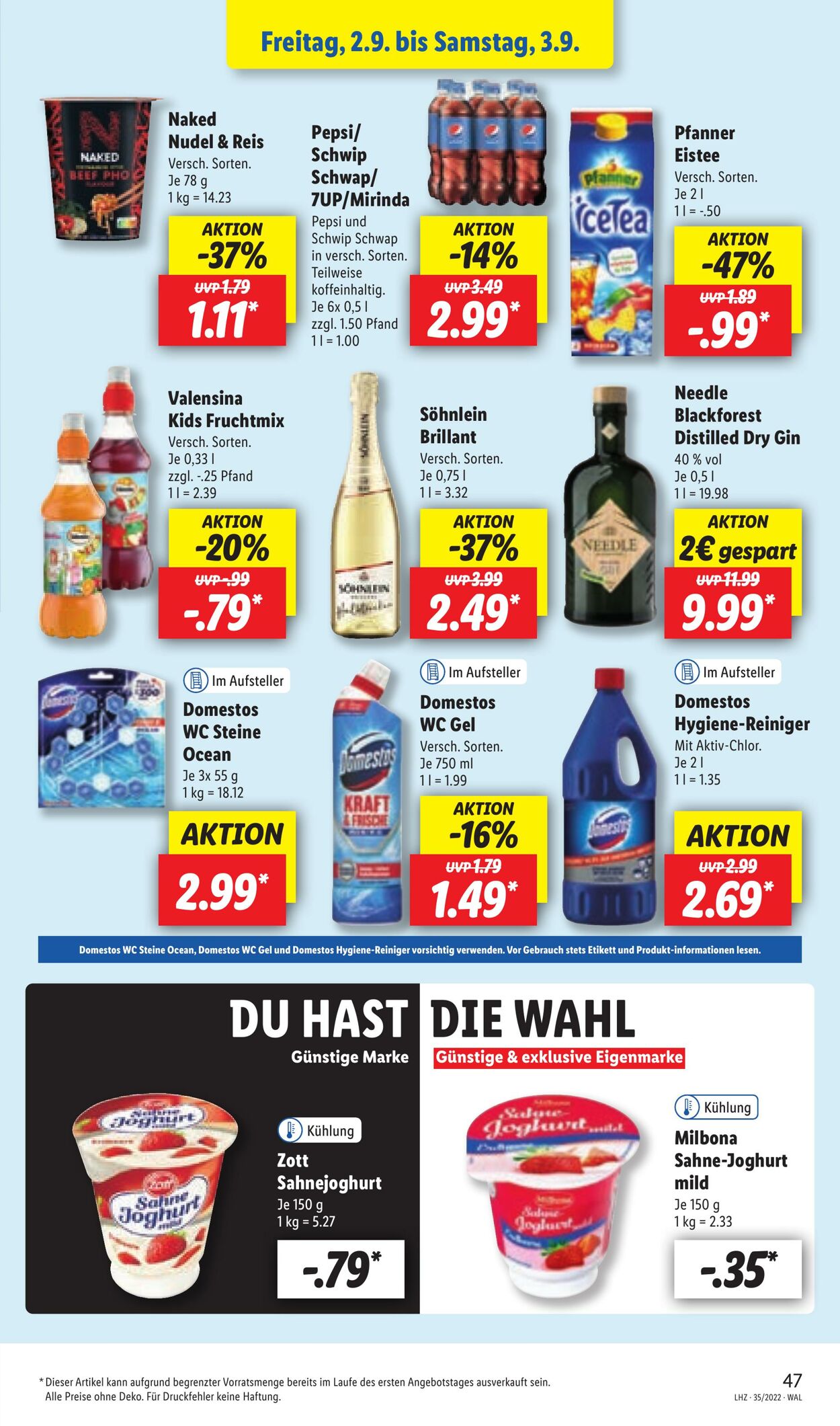 Prospekt Lidl 29.08.2022 - 03.09.2022