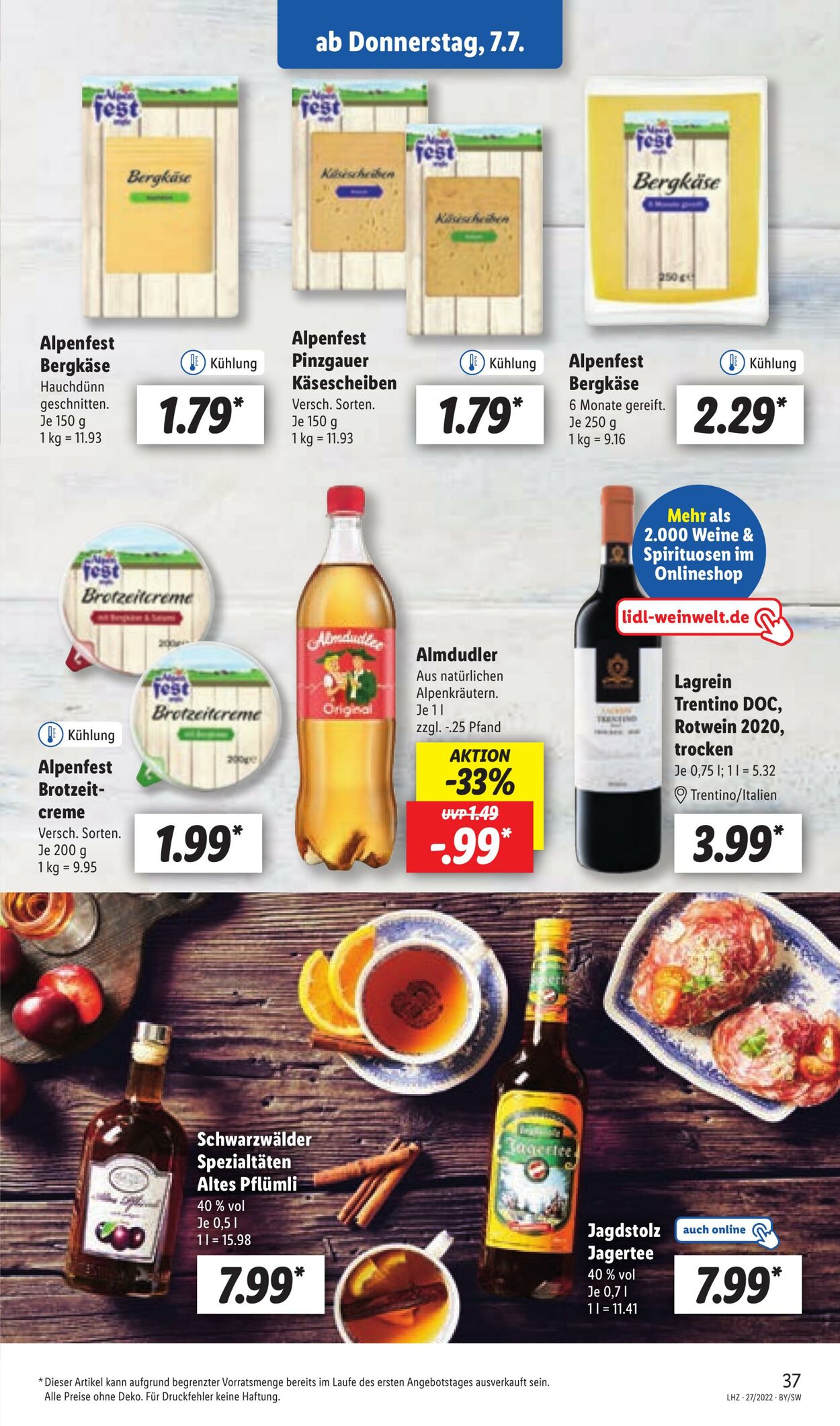 Prospekt Lidl 04.07.2022 - 09.07.2022