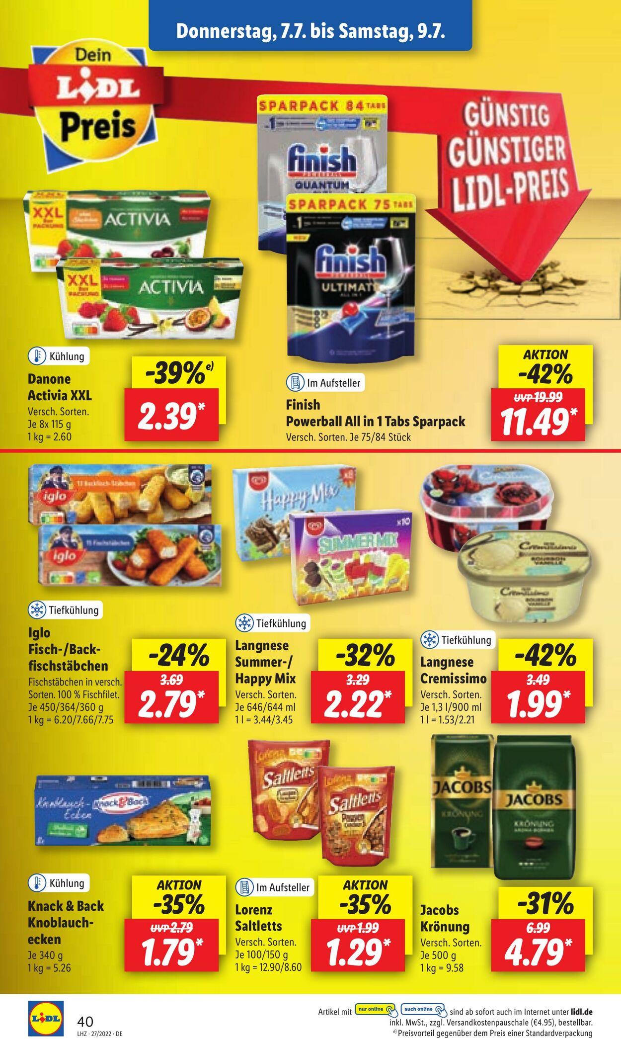 Prospekt Lidl 04.07.2022 - 09.07.2022