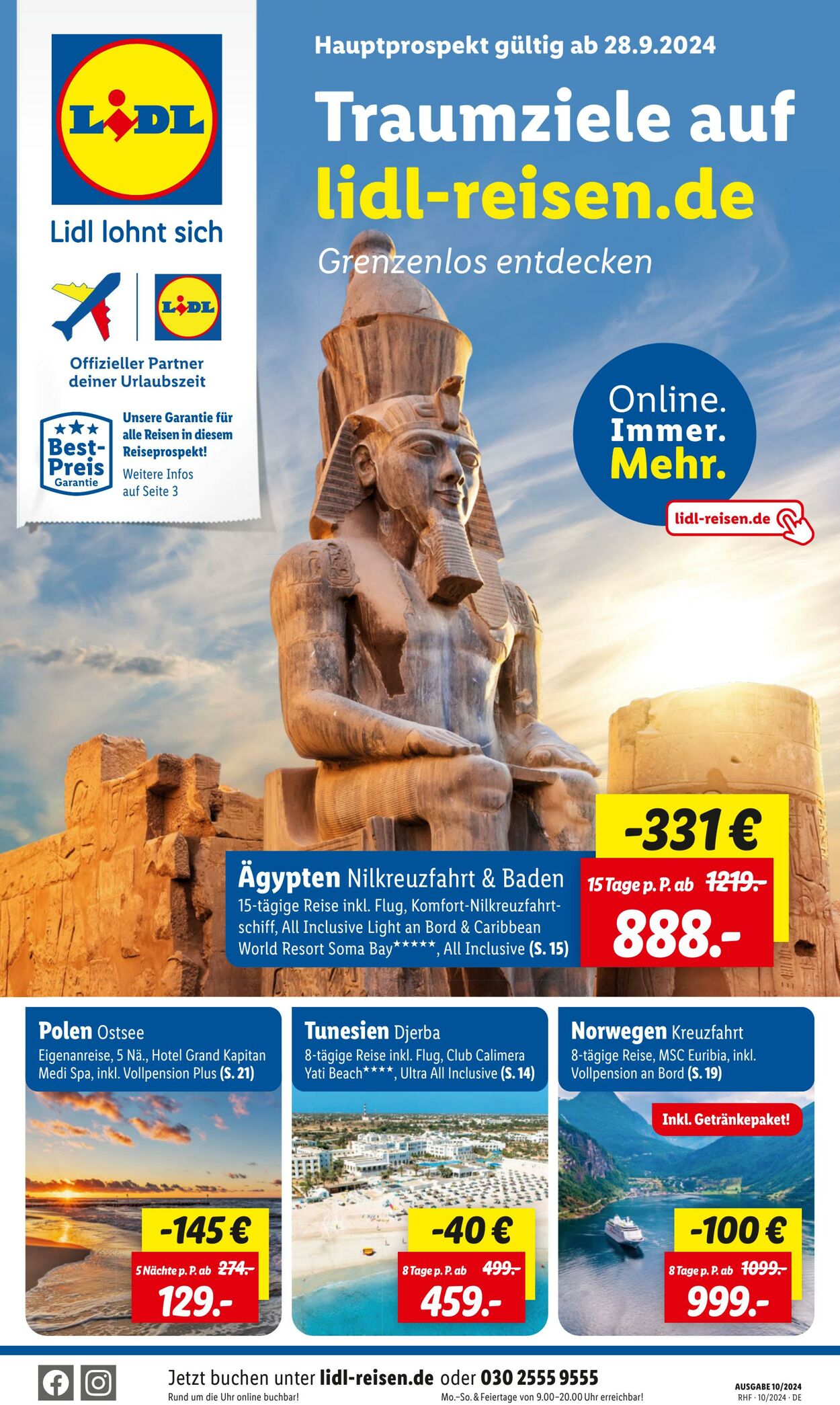 Prospekt Lidl - Oktober Reise-Highlights 28 Sep, 2024 - 31 Okt, 2024