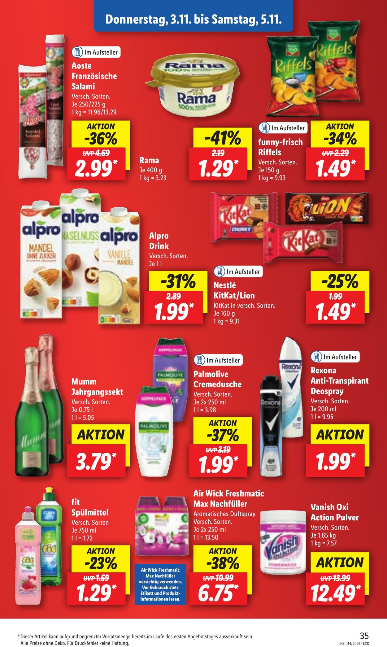 Prospekt Lidl 31.10.2022 - 05.11.2022