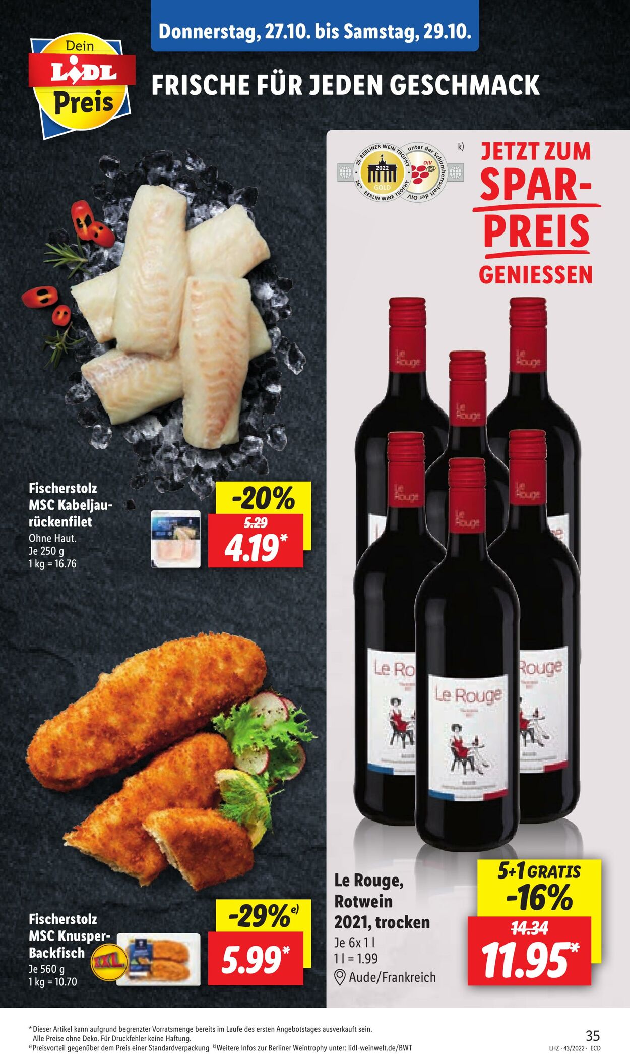 Prospekt Lidl 24.10.2022 - 29.10.2022