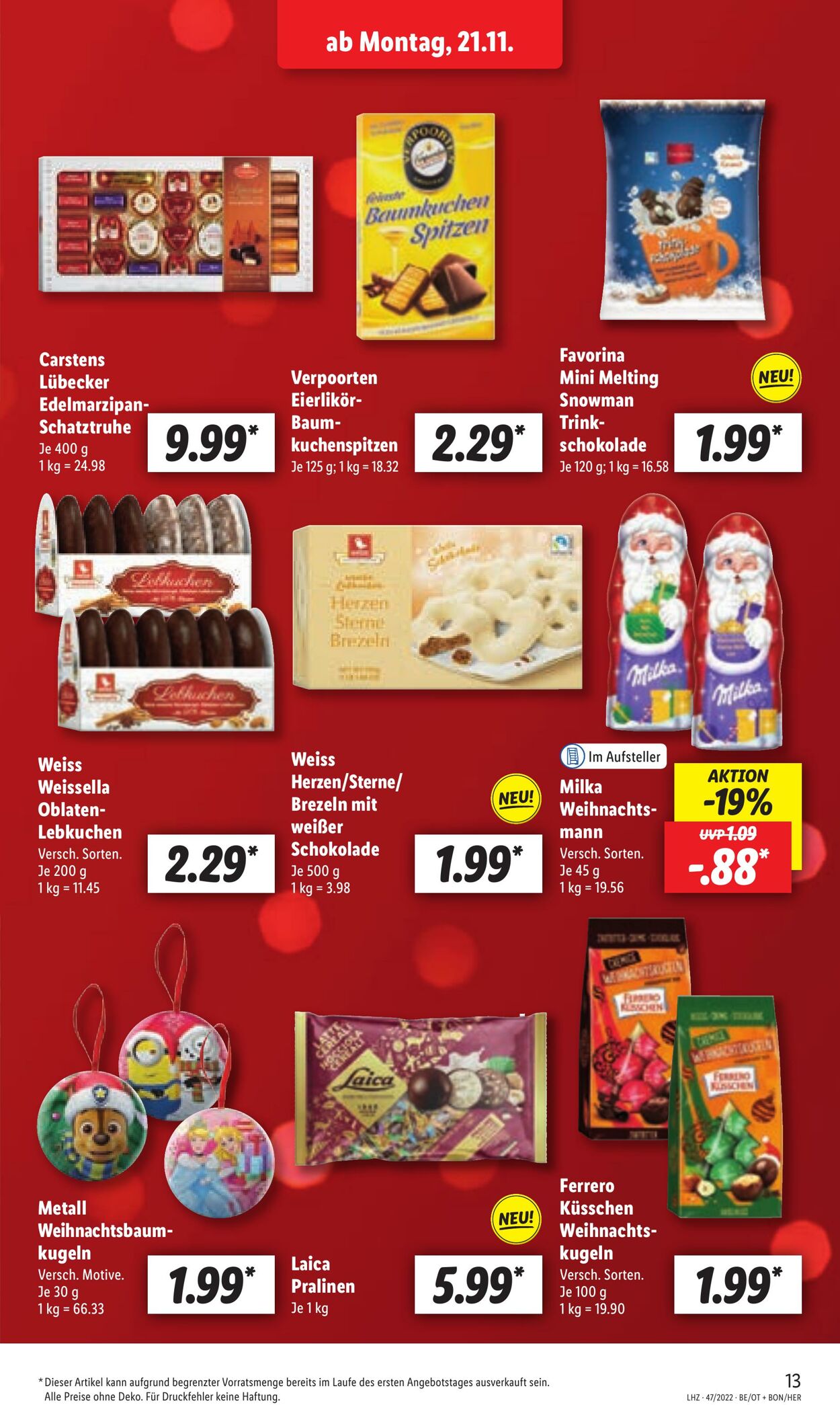 Prospekt Lidl 21.11.2022 - 26.11.2022