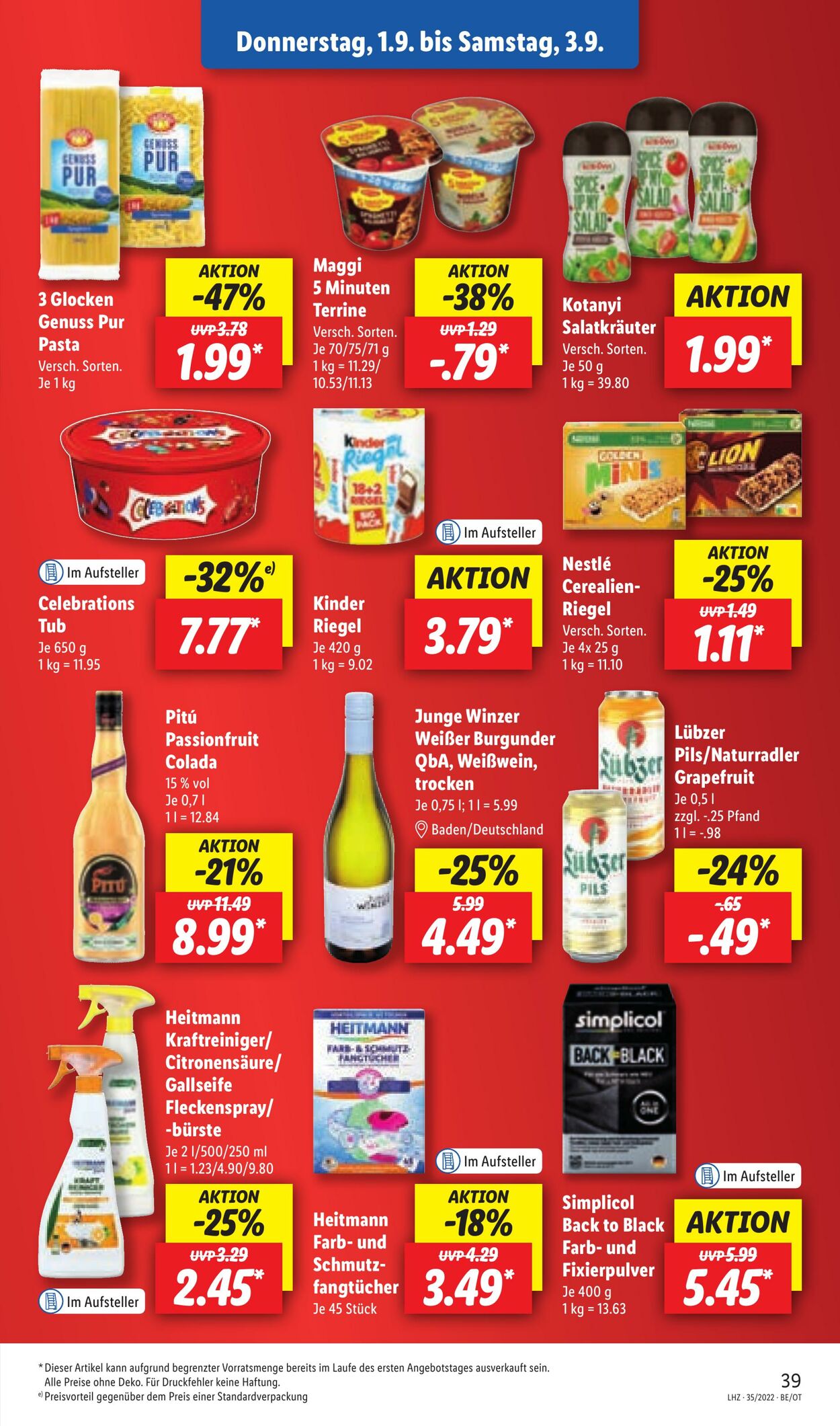 Prospekt Lidl 29.08.2022 - 03.09.2022