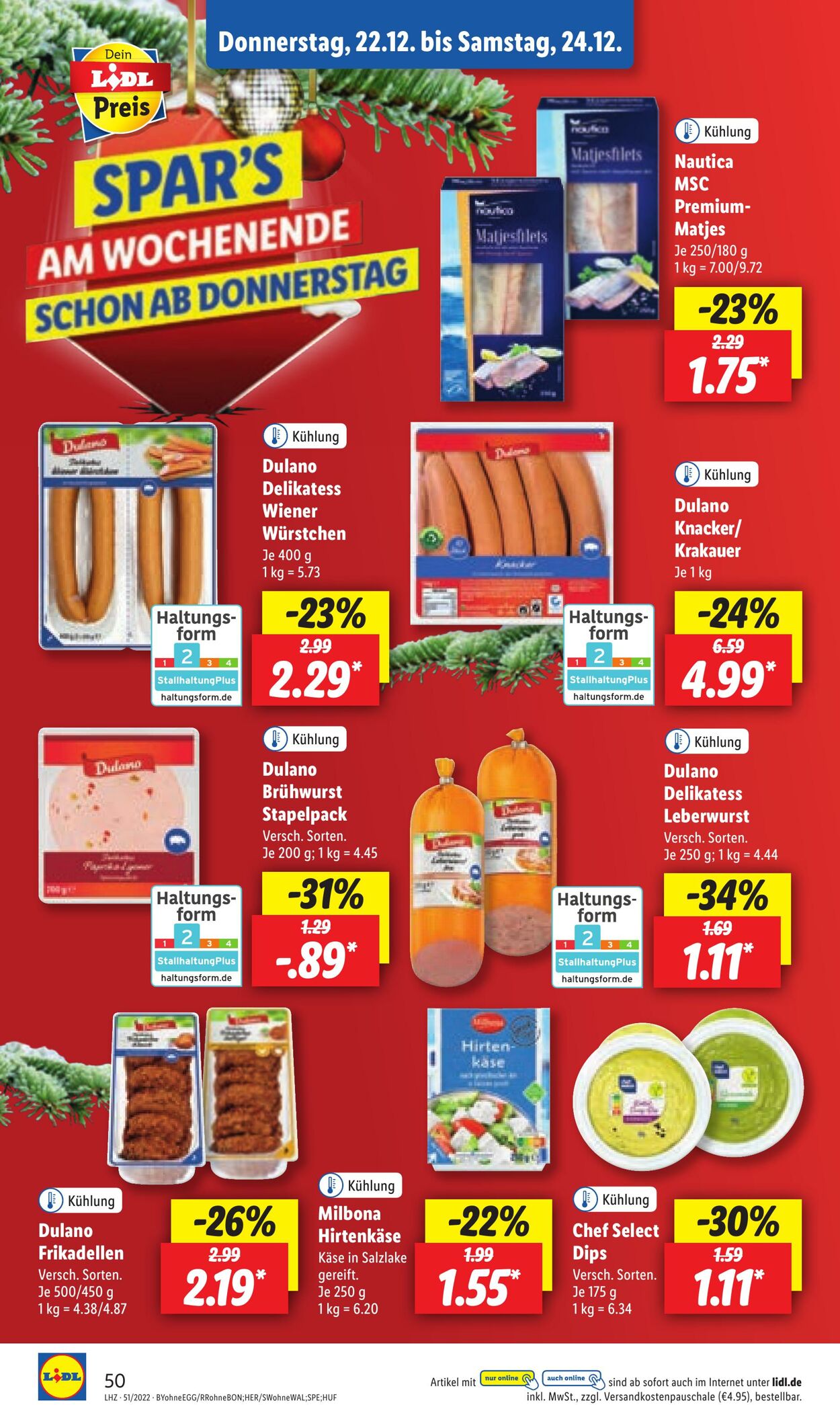 Prospekt Lidl 19.12.2022 - 24.12.2022