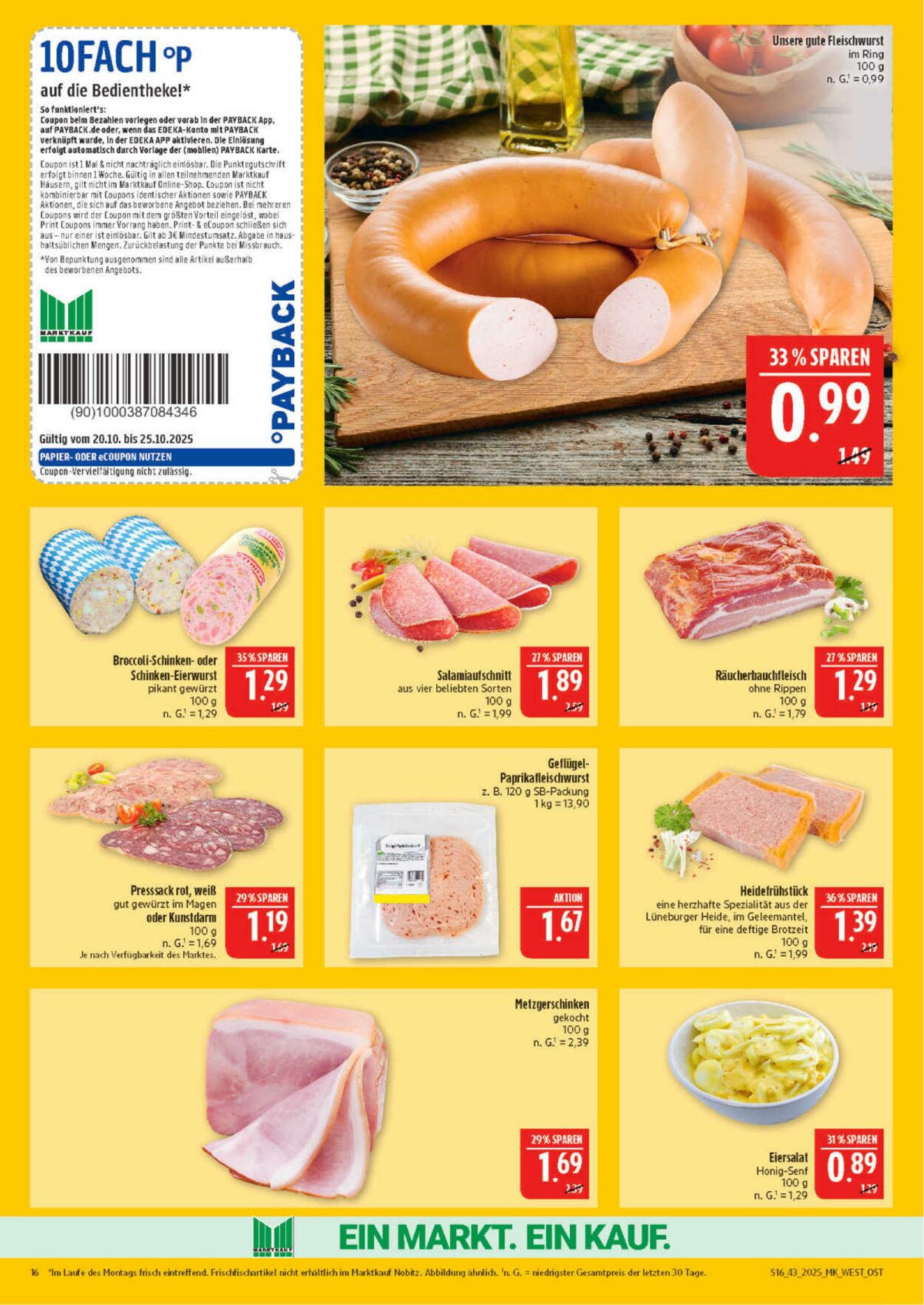 Prospekt Marktkauf 20.10.2025 - 25.10.2025