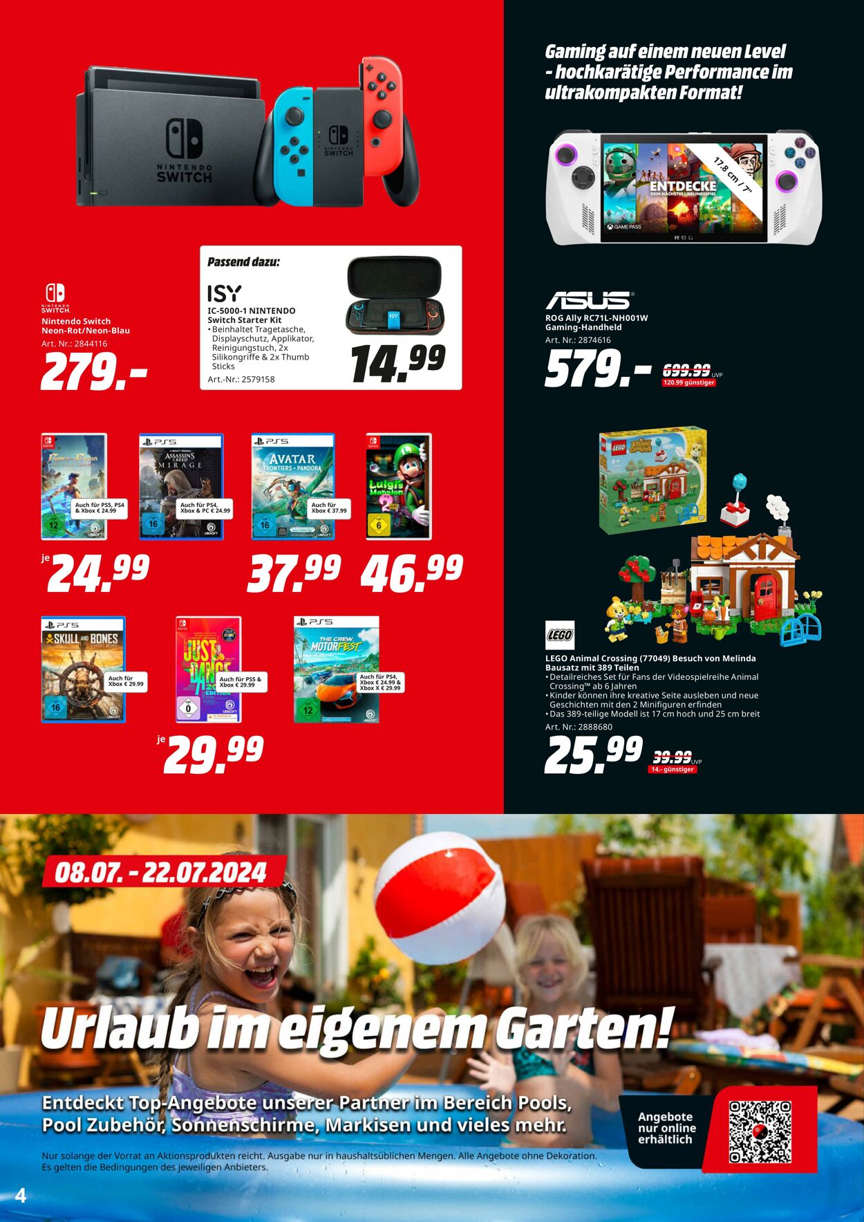 Prospekt Media Markt 08.07.2024 - 20.07.2024