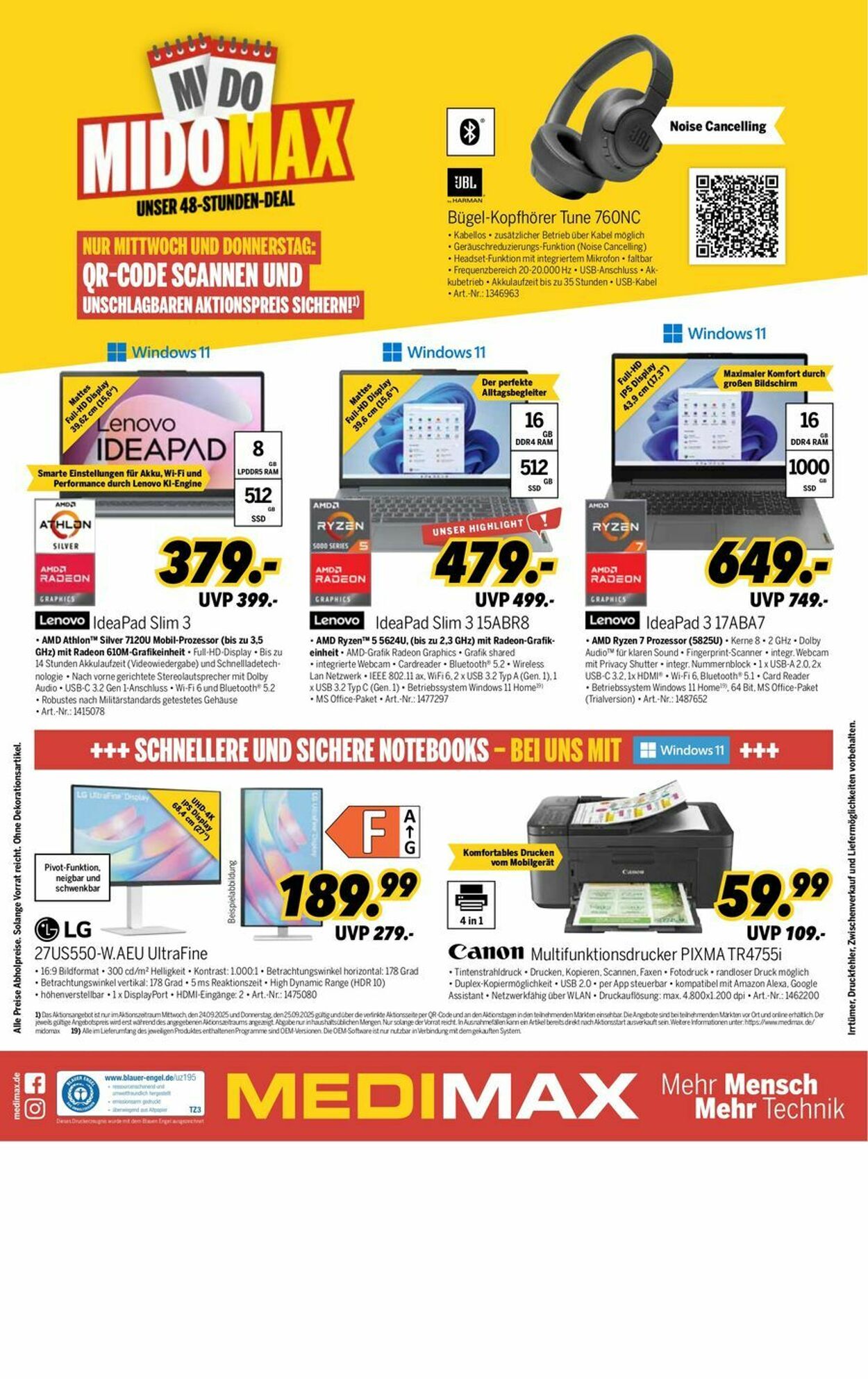 Prospekt Medimax 19.09.2025 - 03.10.2025