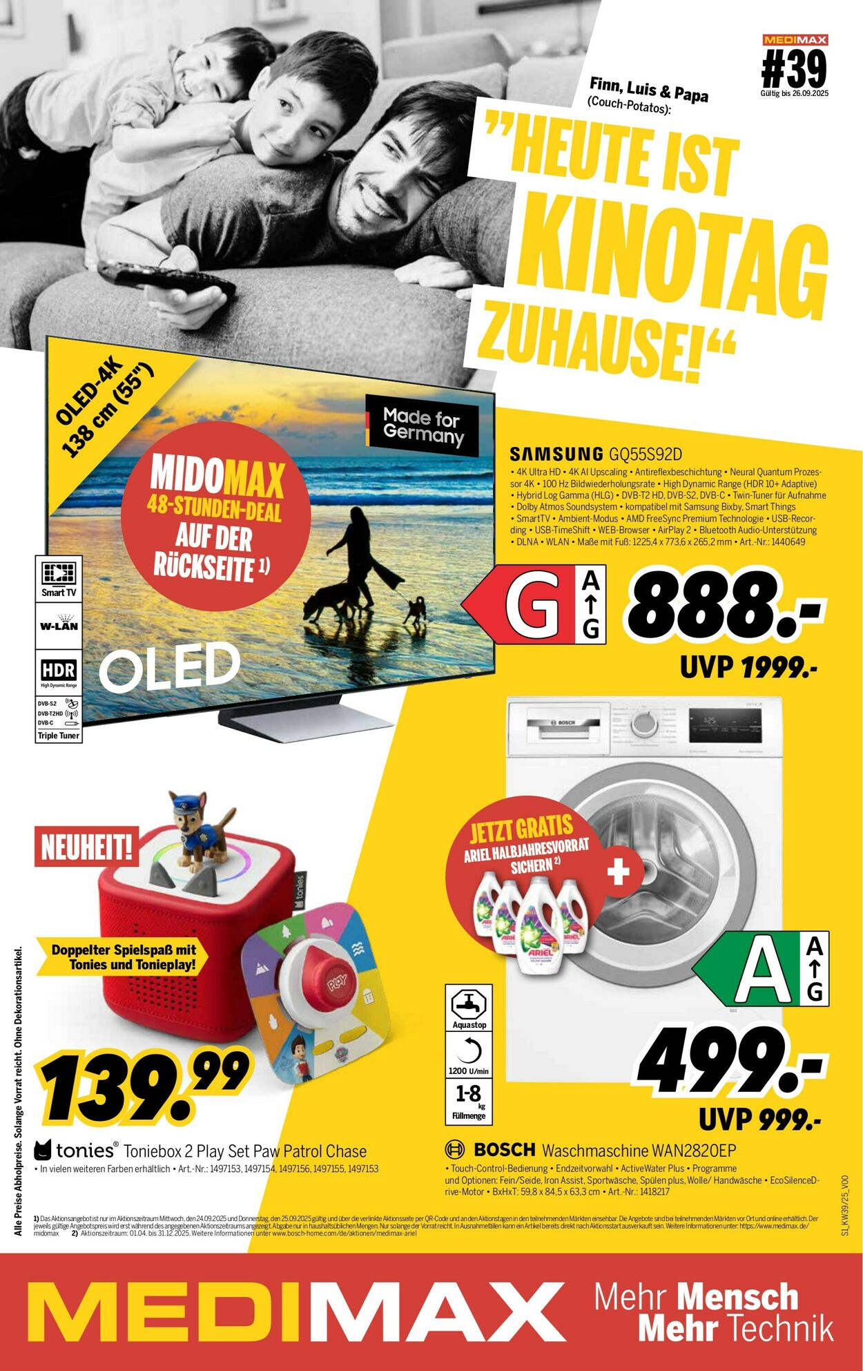 Prospekt Medimax 19.09.2025 - 03.10.2025