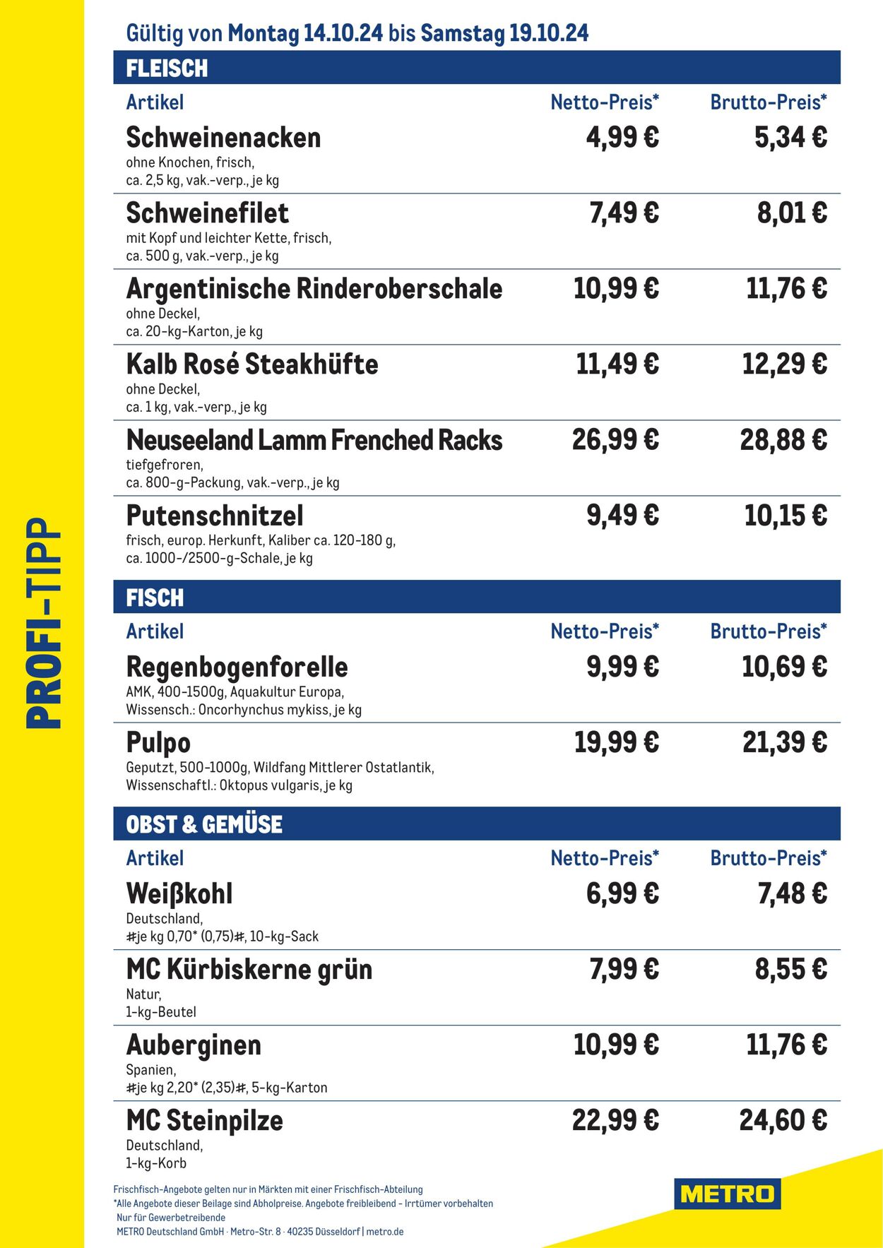 Prospekt Metro 14.10.2024 - 19.10.2024