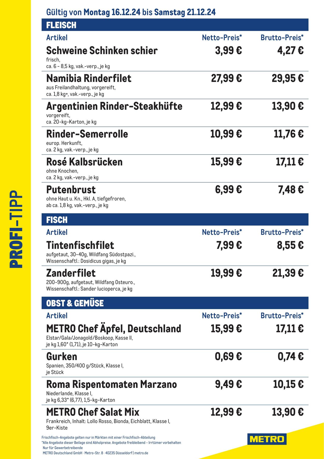 Prospekt Metro 16.12.2024 - 21.12.2024