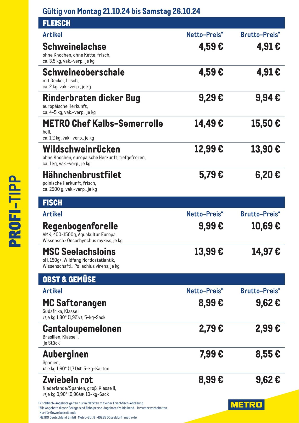 Prospekt Metro 21.10.2024 - 26.10.2024