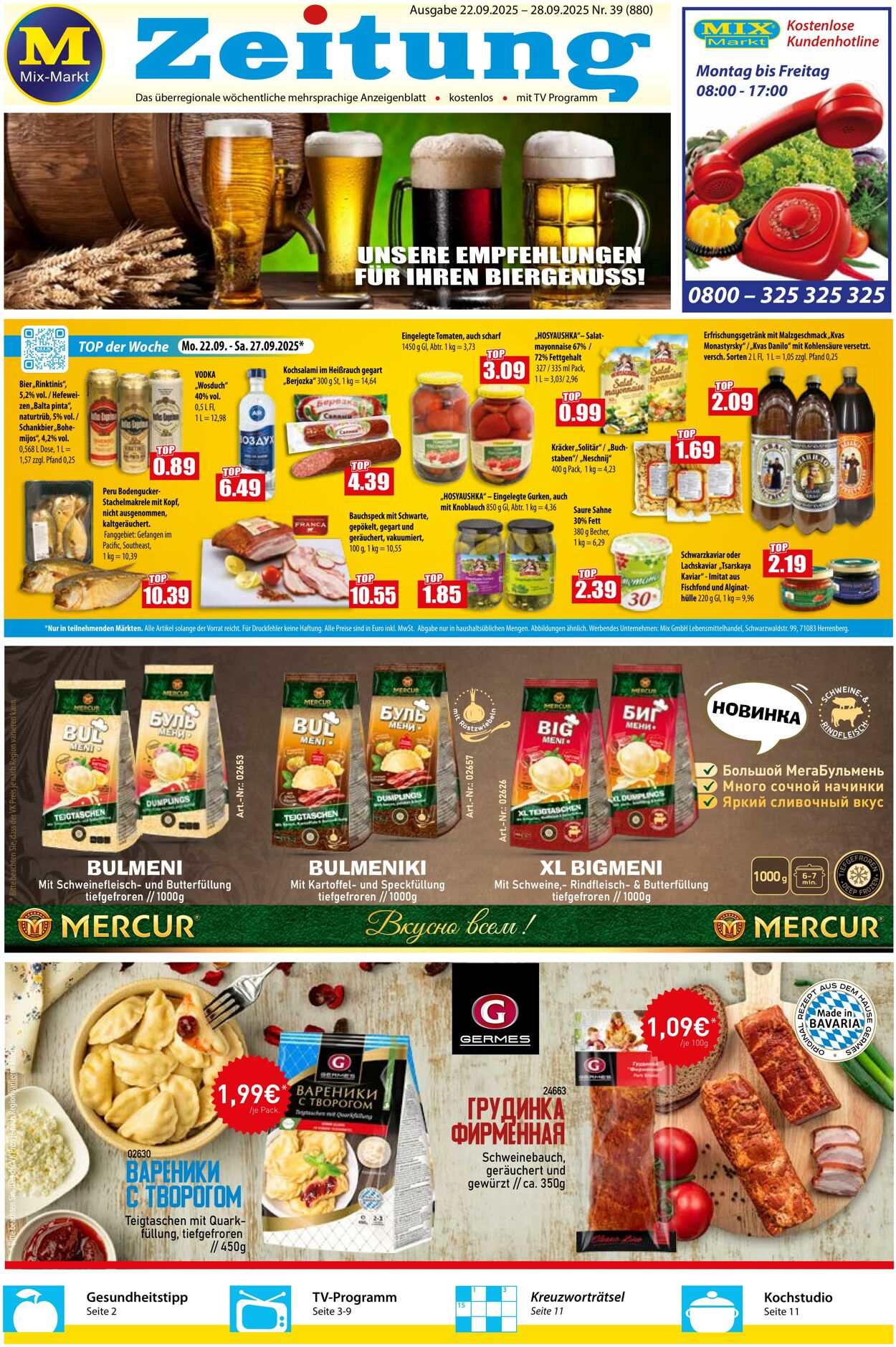 Prospekt Mix Markt 22.09.2025 - 28.09.2025