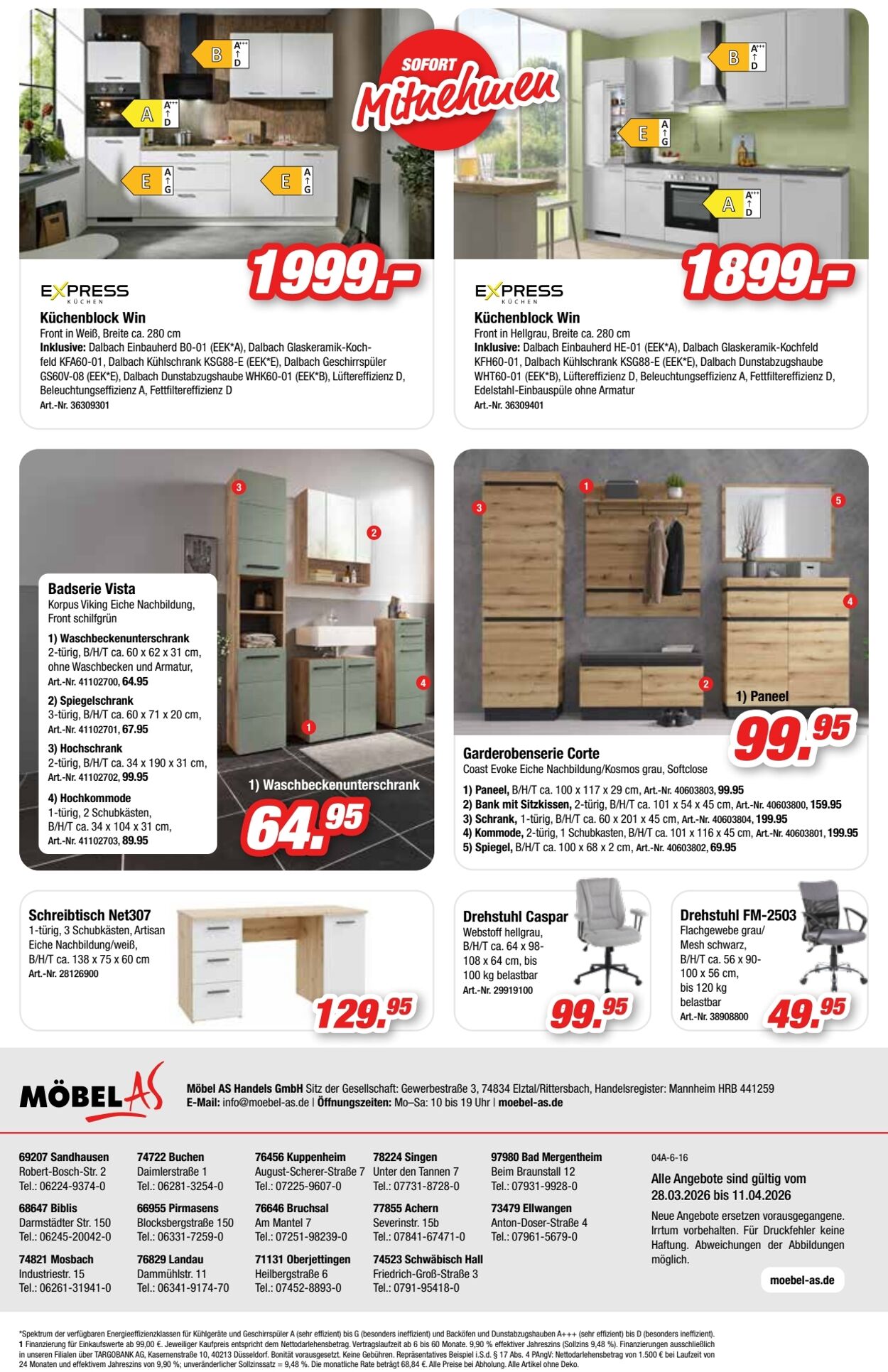 Prospekt Möbel AS 28.03.2026 - 11.04.2026