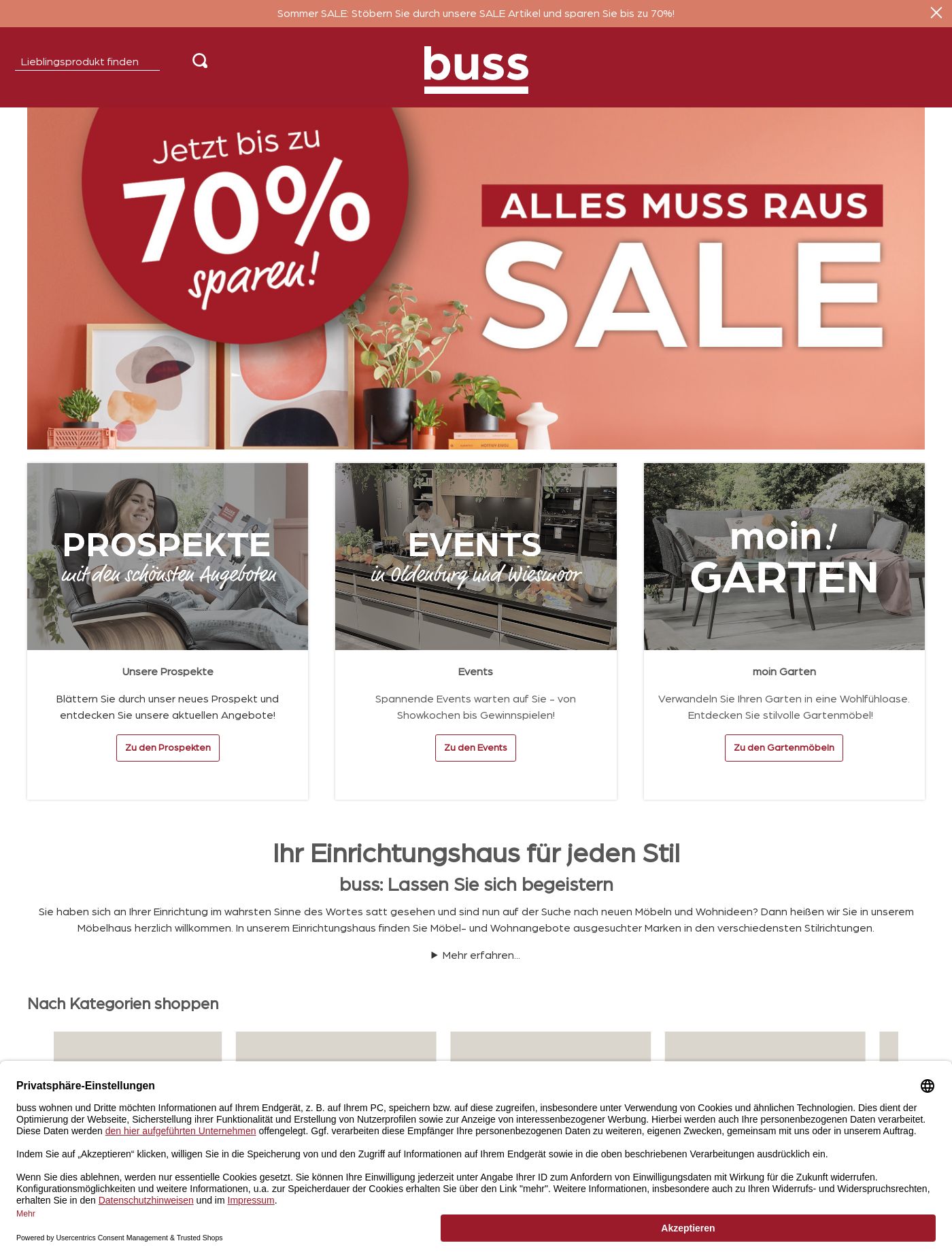 Prospekt Möbel Buss 07.07.2025 - 16.07.2025
