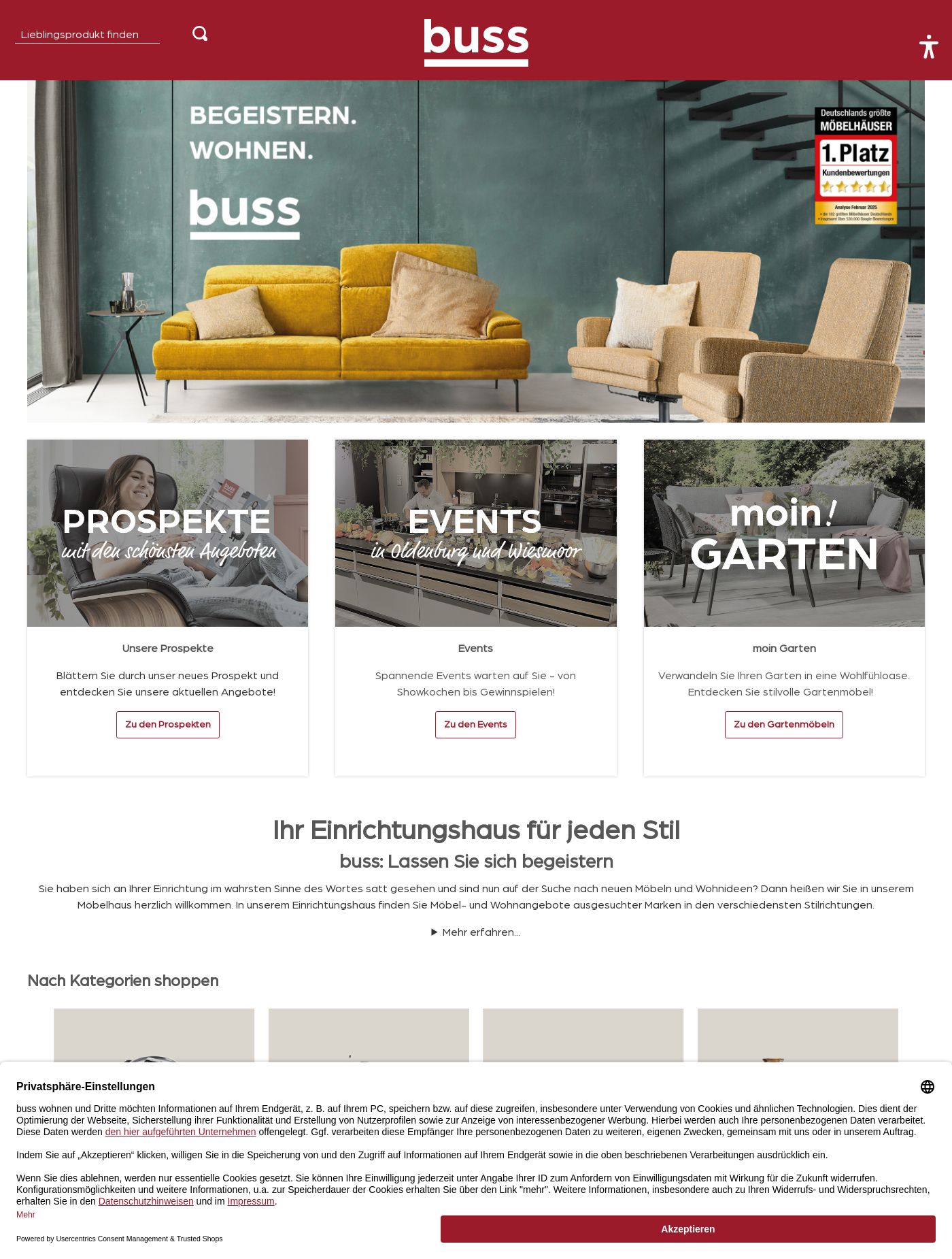 Prospekt Möbel Buss 14.07.2025 - 23.07.2025