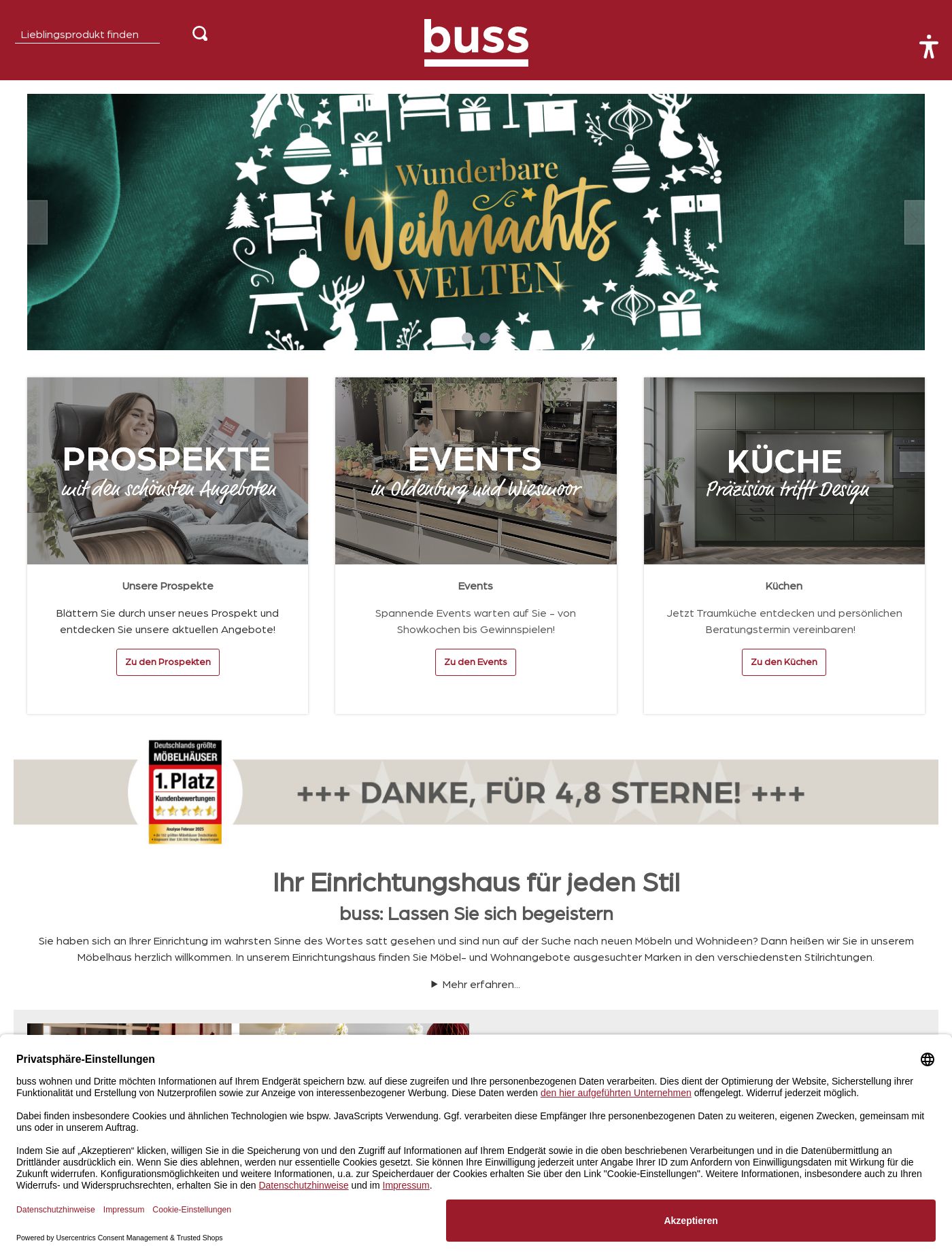 Prospekt Möbel Buss 08.12.2025 - 17.12.2025