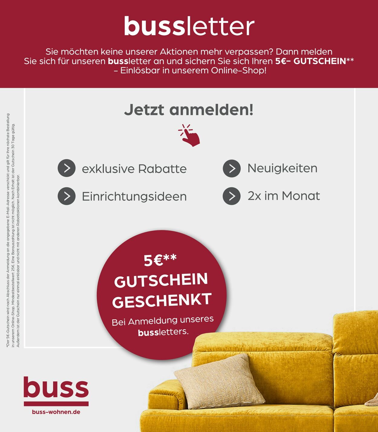 Prospekt Möbel Buss 01.01.2024 - 15.01.2024