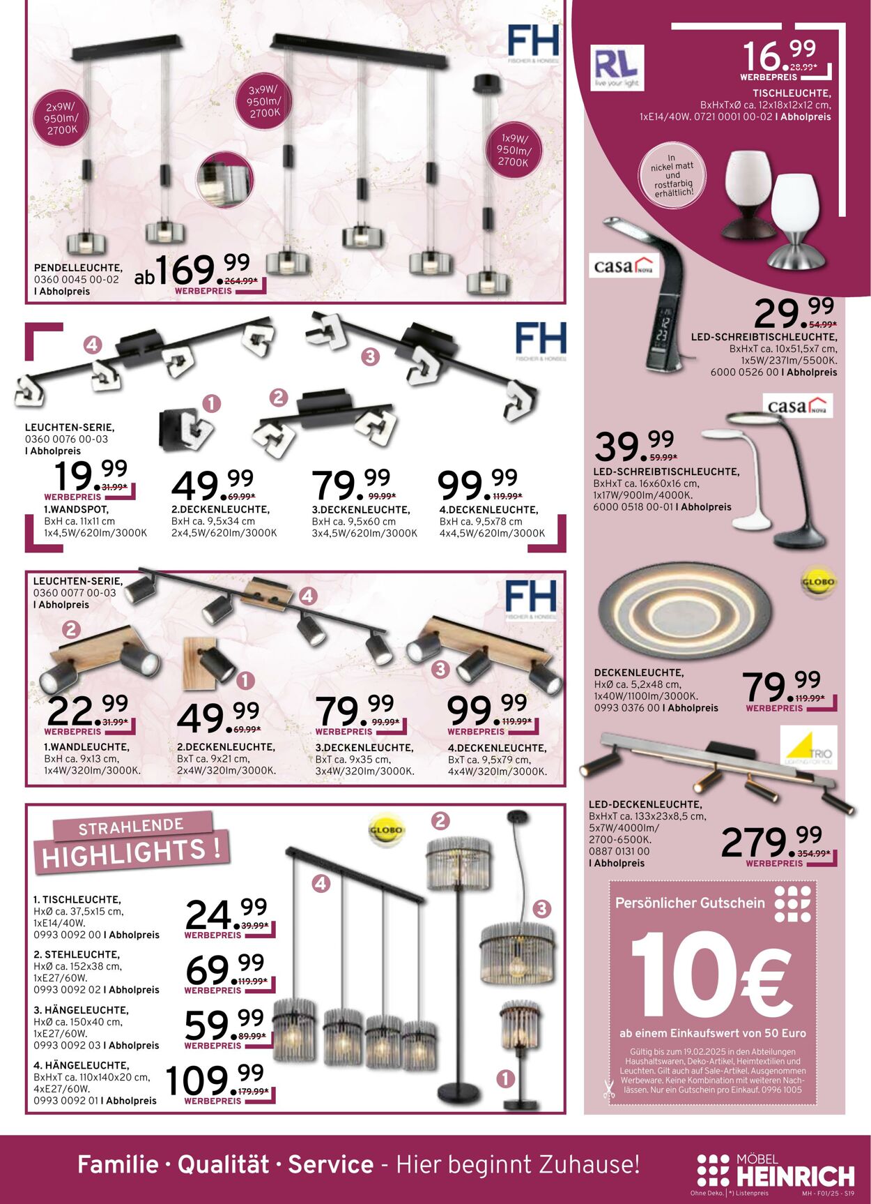 Prospekt Möbel Heinrich 13.01.2025 - 19.02.2025