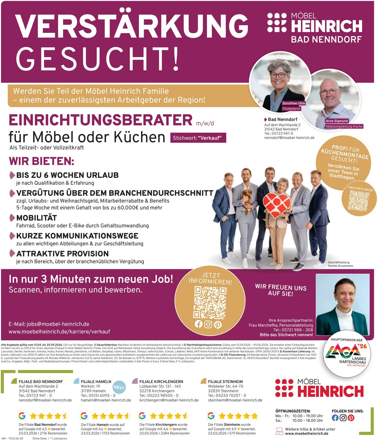 Prospekt Möbel Heinrich 15.04.2026 - 20.05.2026