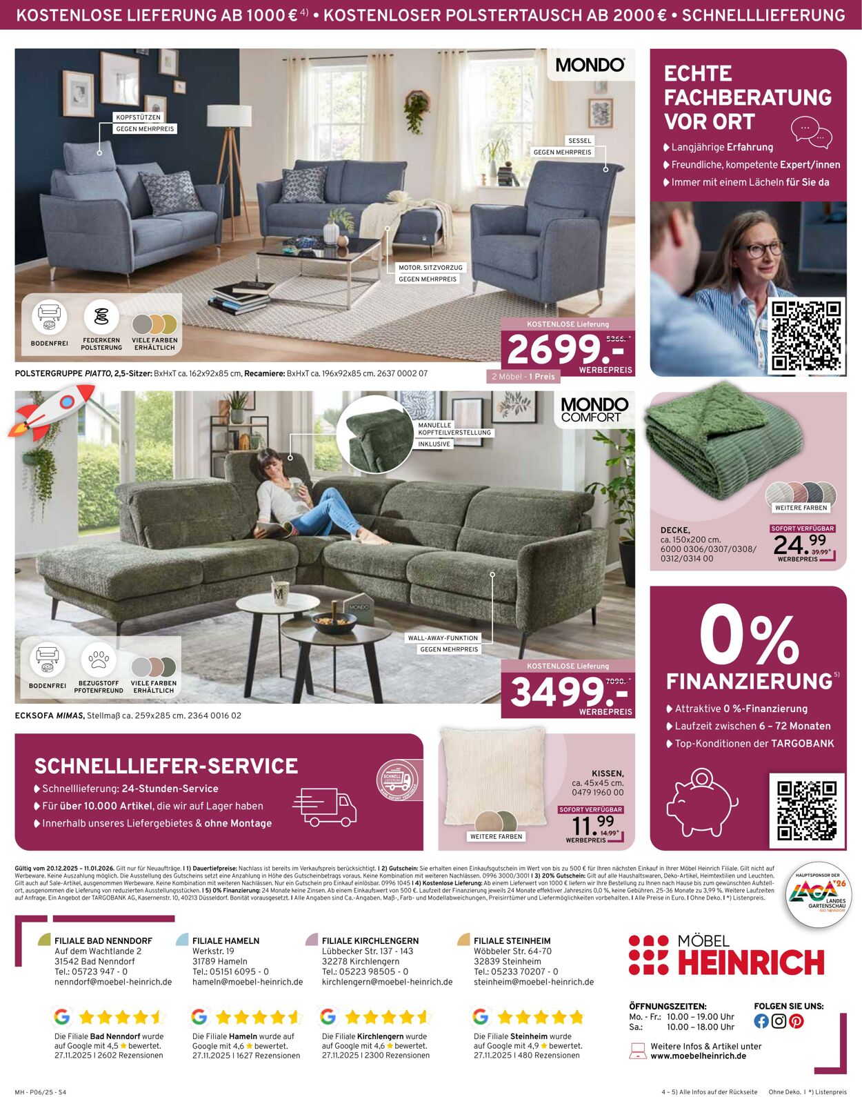 Prospekt Möbel Heinrich 20.12.2025 - 11.01.2026