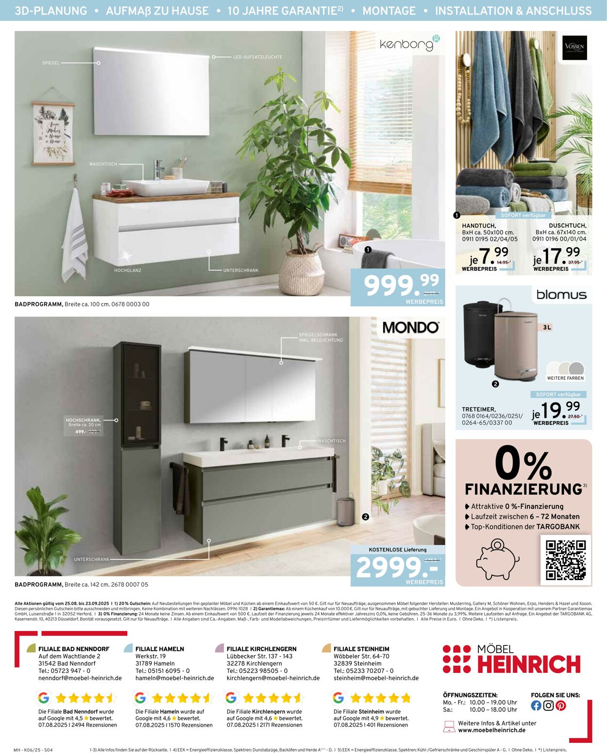 Prospekt Möbel Heinrich 25.08.2025 - 23.09.2025