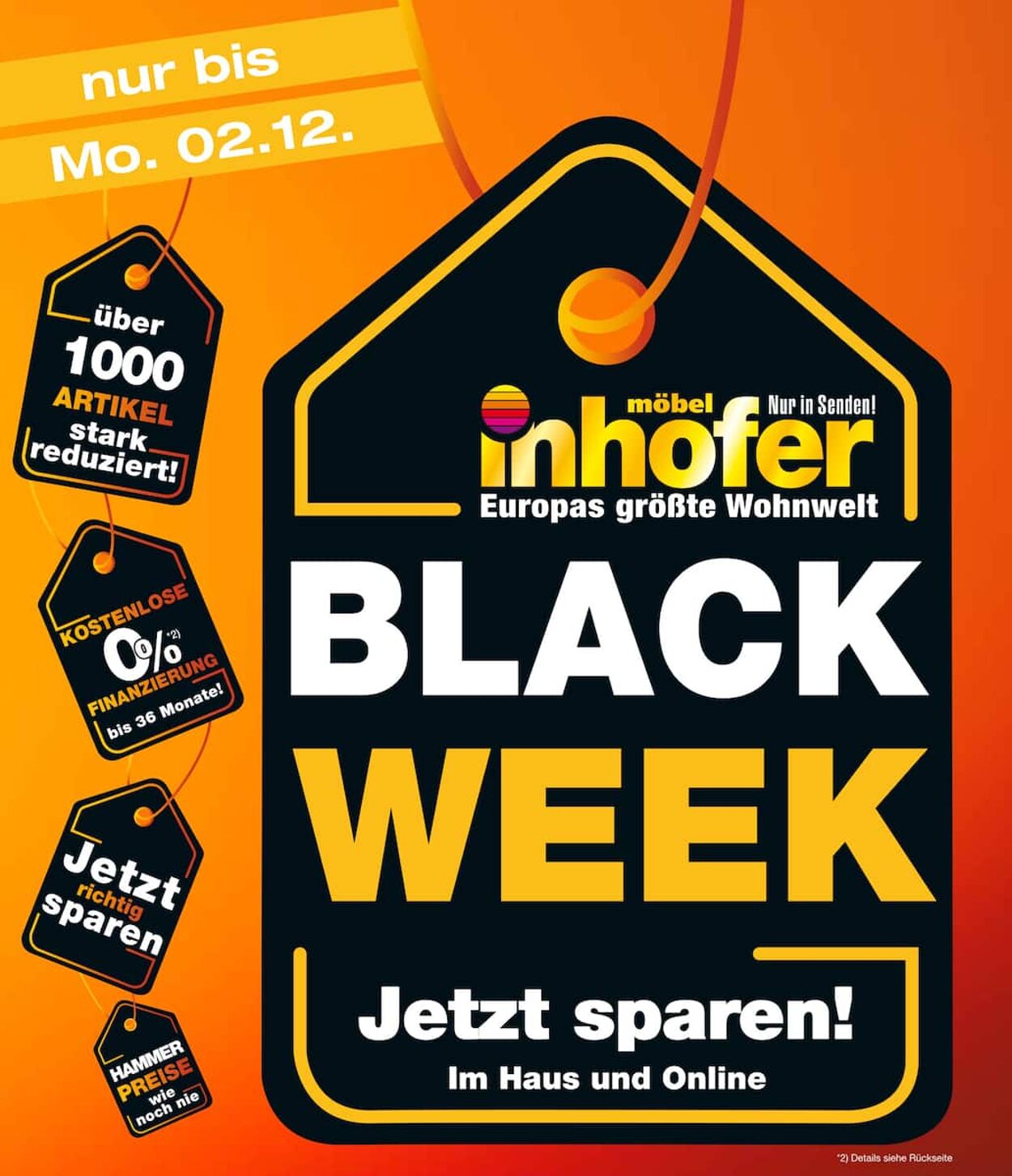 Prospekt Möbel Inhofer 20.11.2024 - 02.12.2024