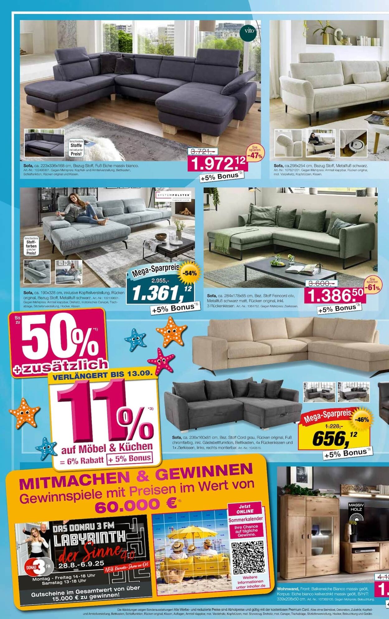 Prospekt Möbel Inhofer 01.09.2025 - 15.09.2025