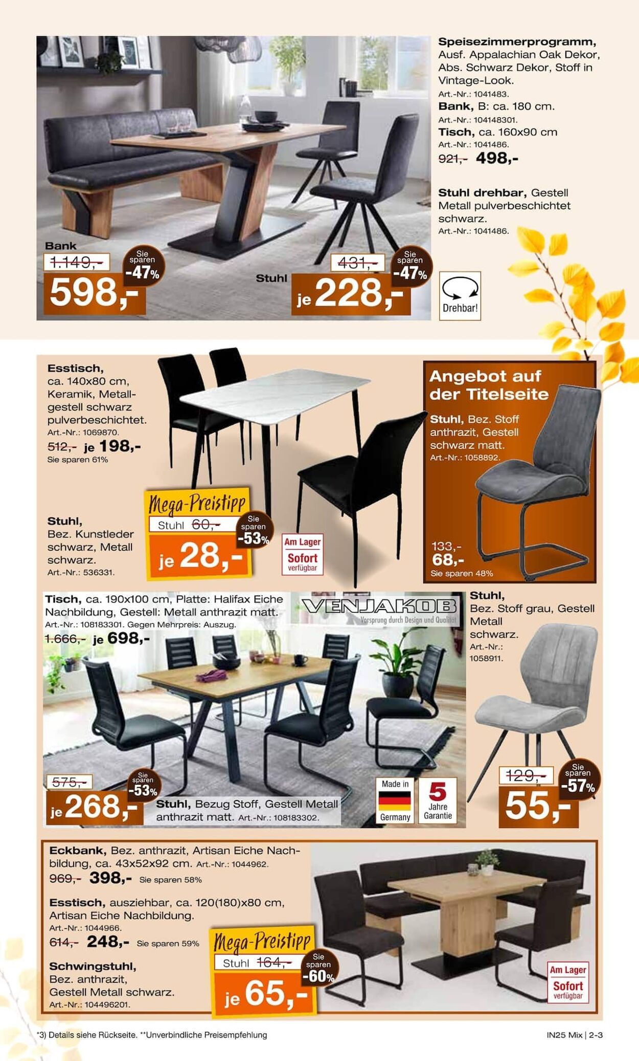 Prospekt Möbel Inhofer 17.09.2025 - 01.10.2025