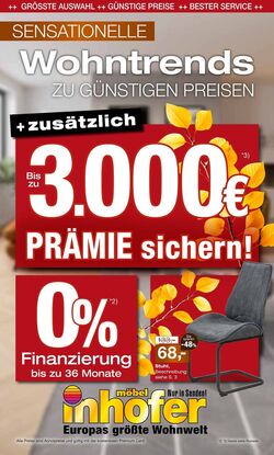 Prospekt Möbel Inhofer 17.09.2025 - 01.10.2025