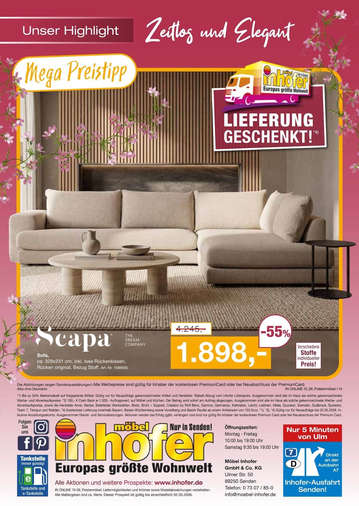 Prospekt Möbel Inhofer 16.04.2026 - 24.04.2026