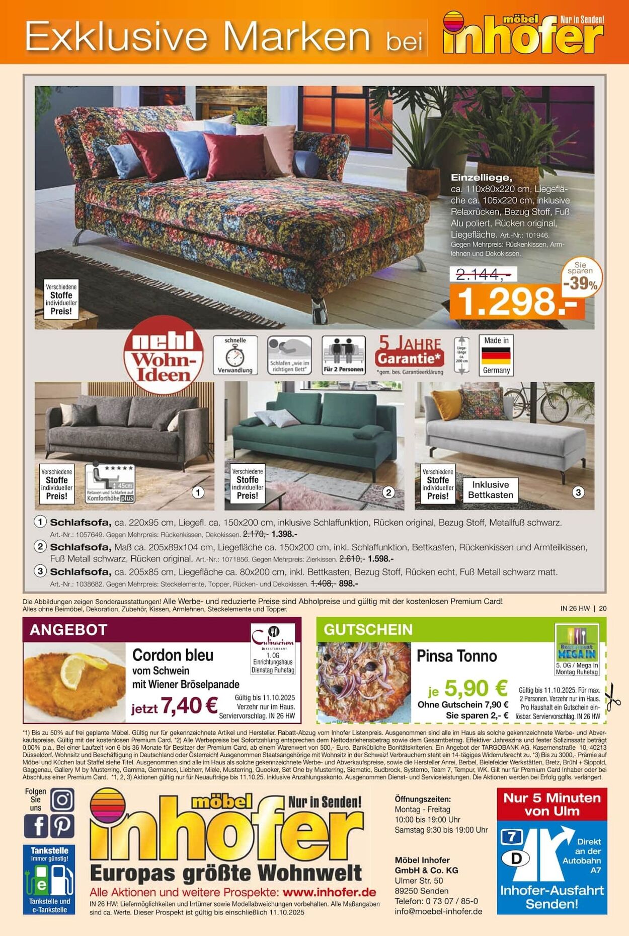 Prospekt Möbel Inhofer 22.09.2025 - 06.10.2025