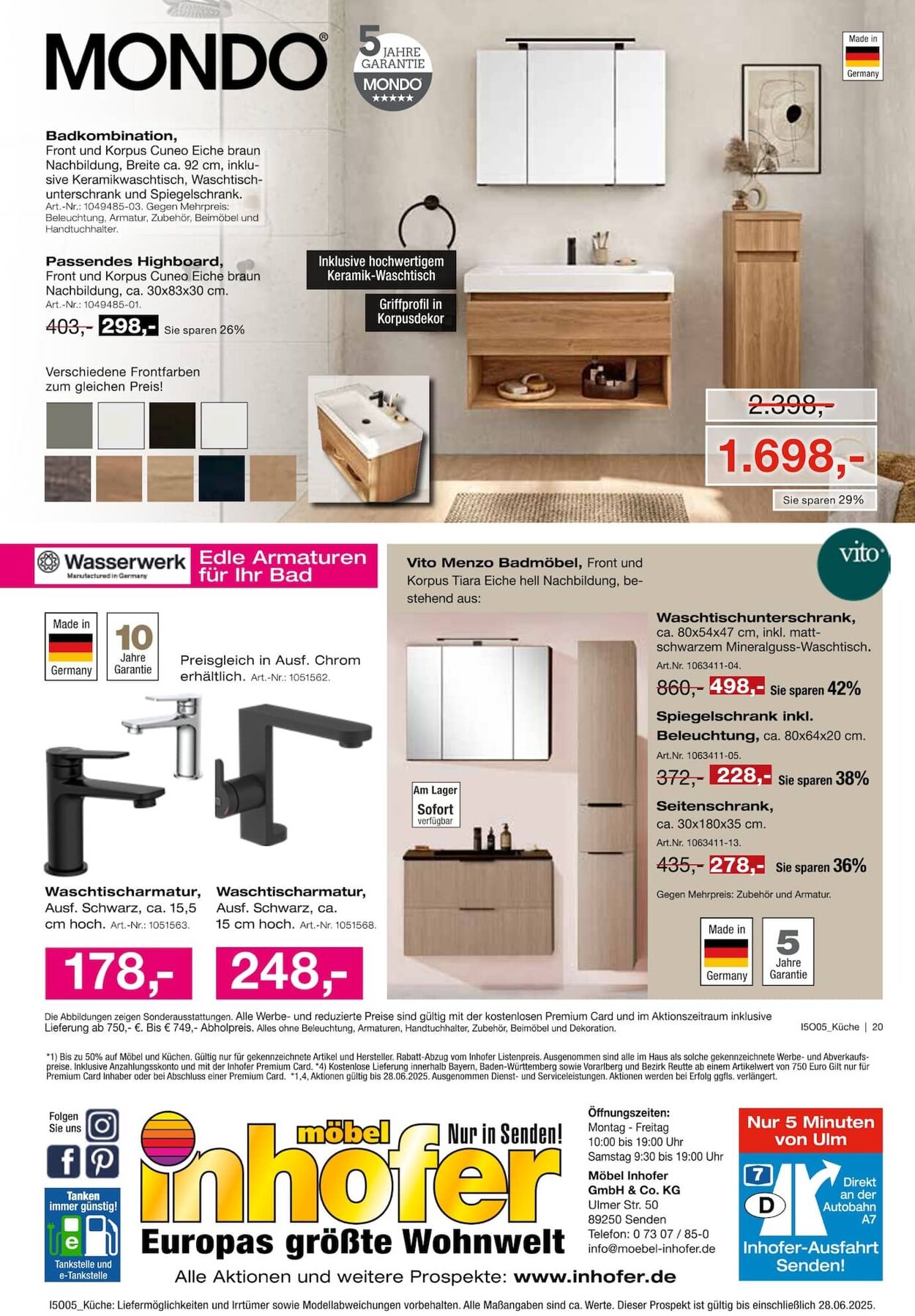 Prospekt Möbel Inhofer 10.06.2025 - 24.06.2025